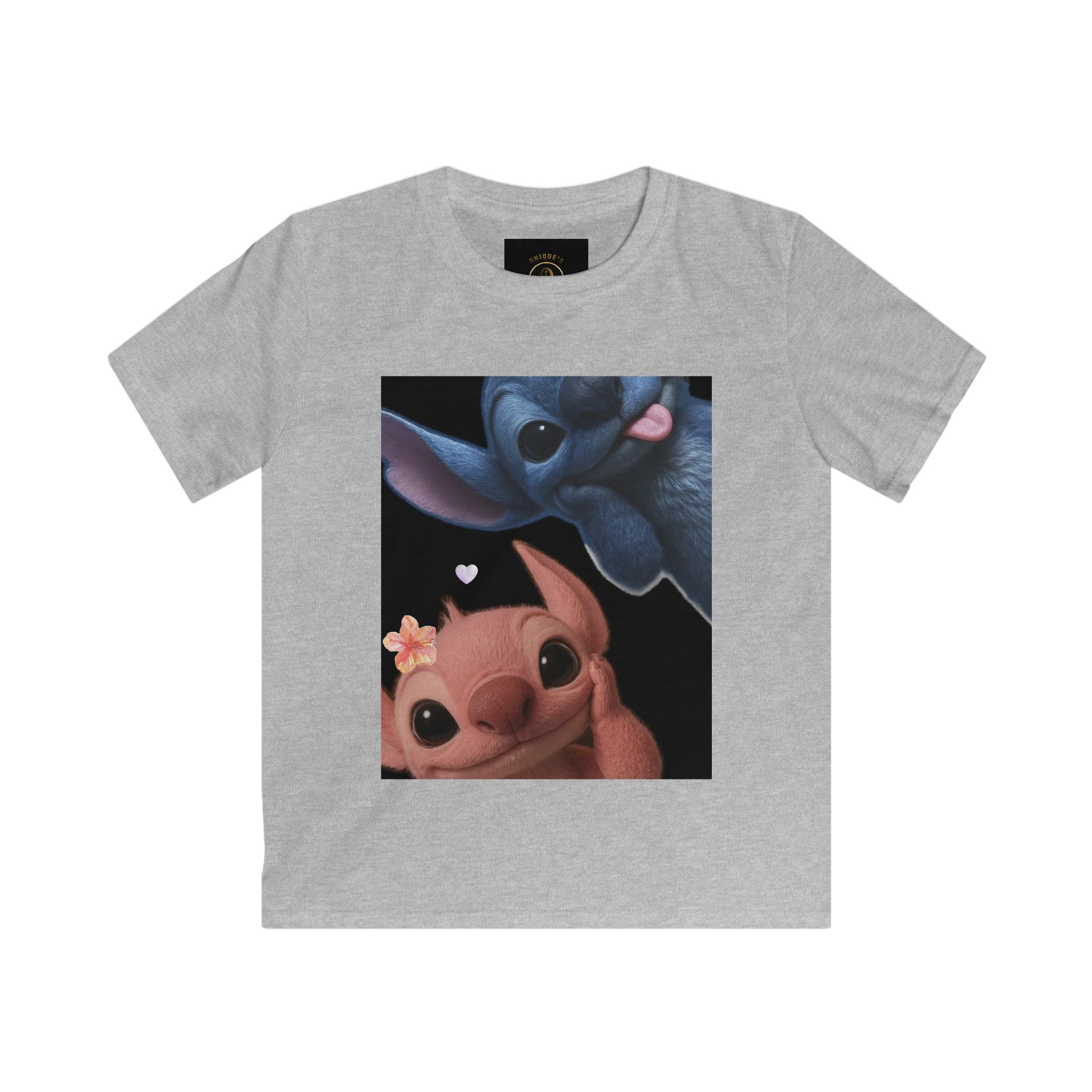 Cute Alien Friends Kids T-Shirt — Adorable Stitch & Angel Print