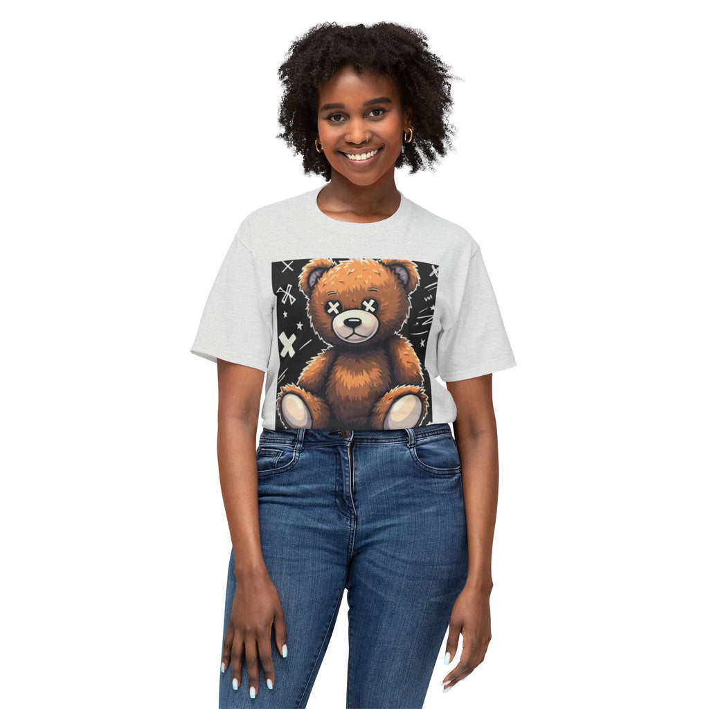 T-Shirt — Vintage Injured Teddy Bear "I Never Look Back, I Have Back Pain" Graphic