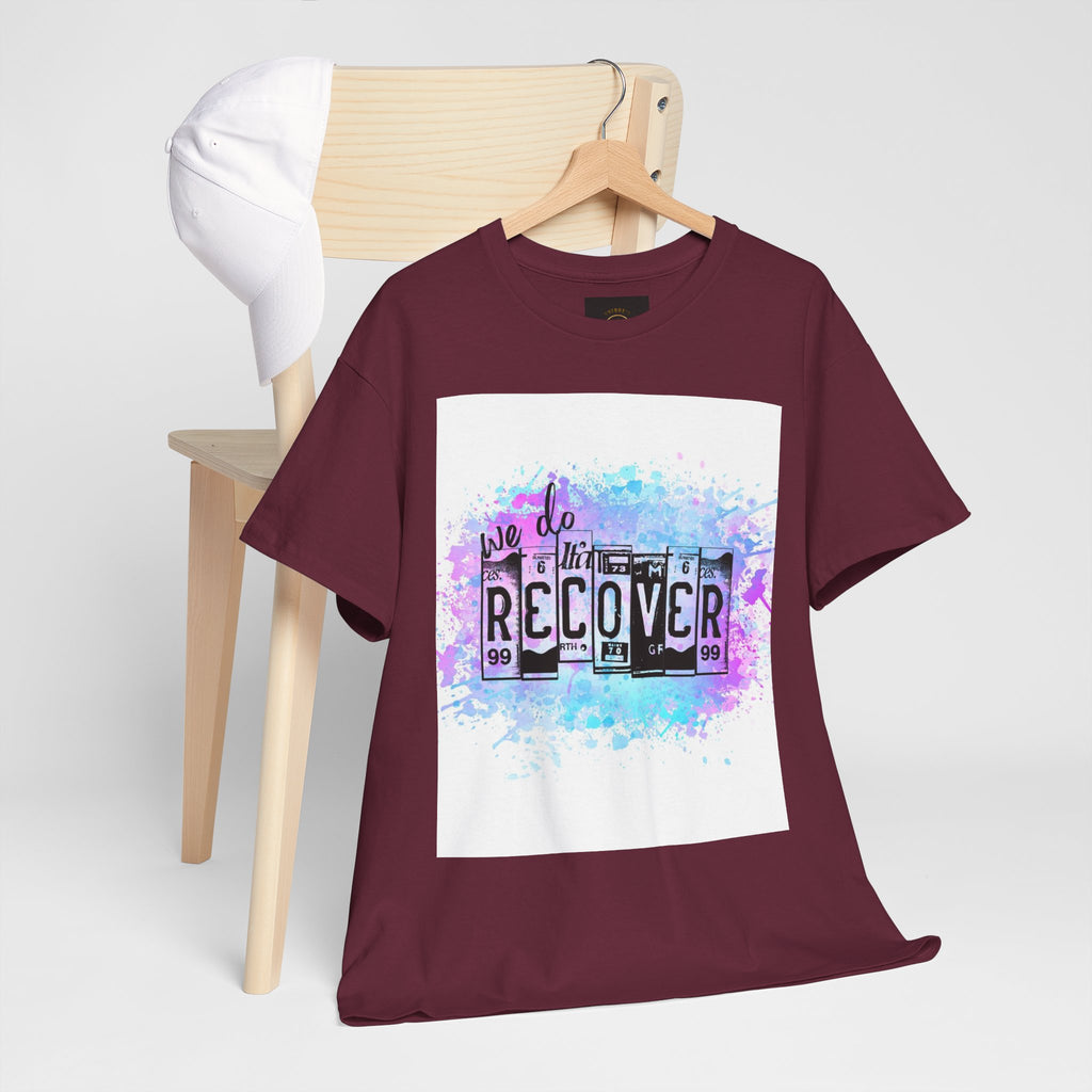 Overdose Awareness T-Shirt — 'We Do Recover' Purple Ribbon Recovery Tee
