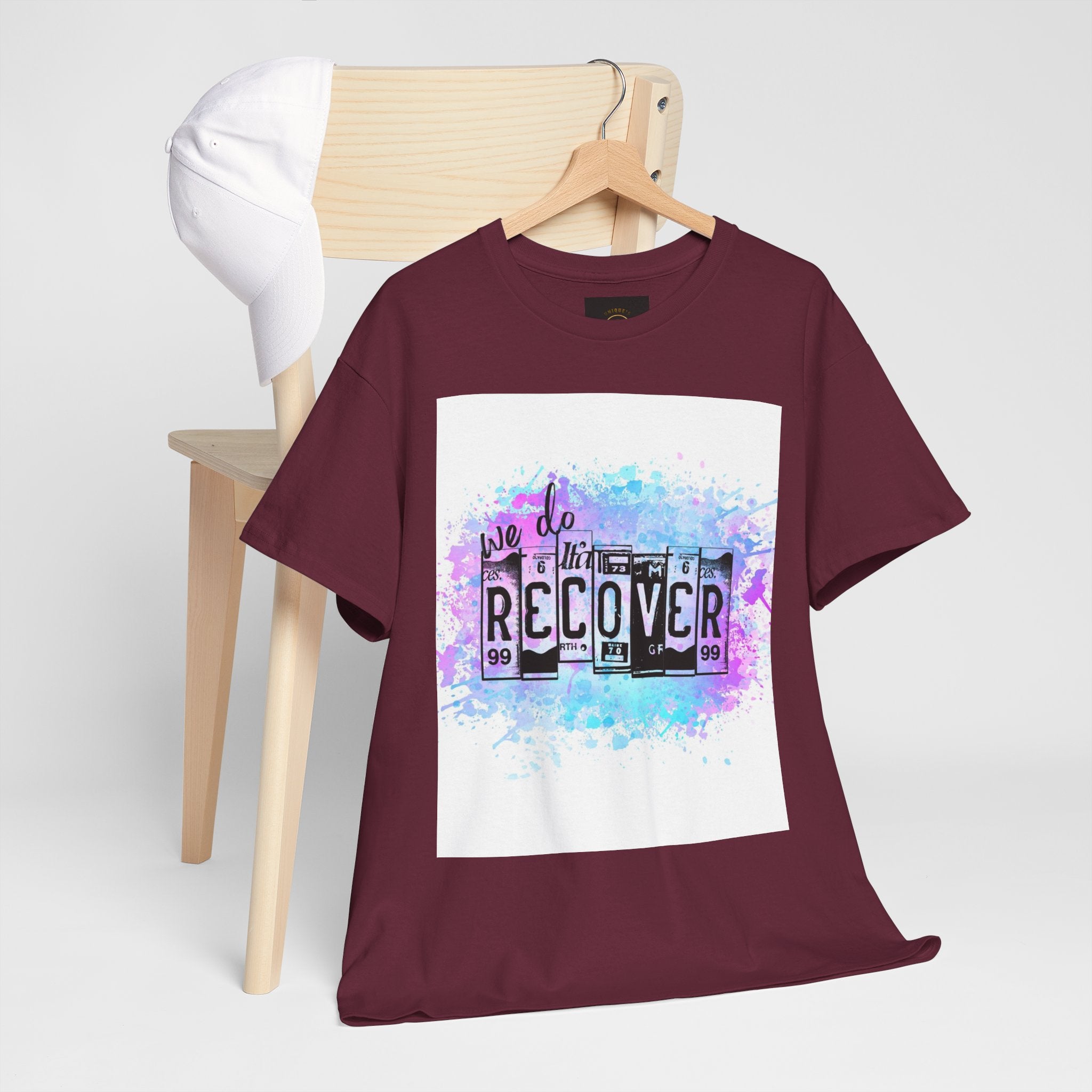 Overdose Awareness T-Shirt — 'We Do Recover' Purple Ribbon Recovery Tee