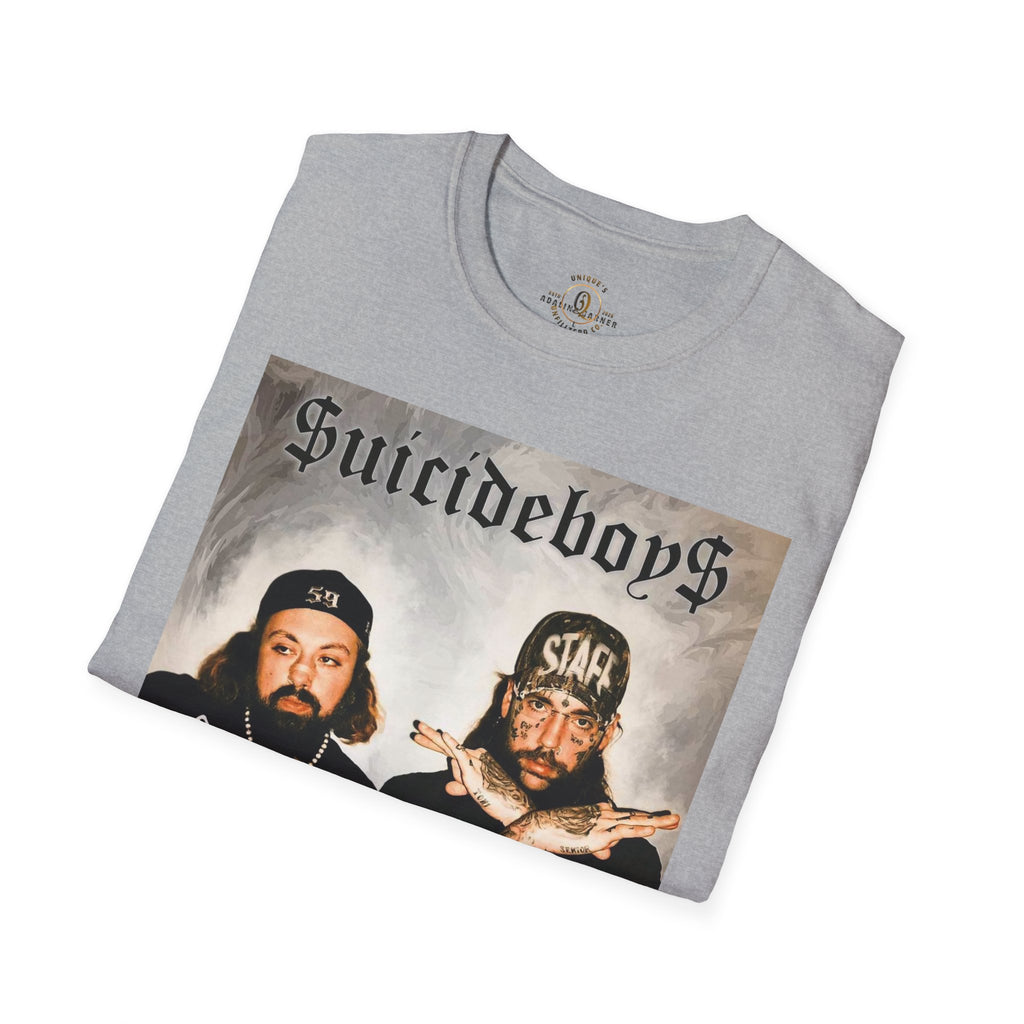 Suicideboys Graphic T-Shirt — Black & White Rap Crew Photo Tee
