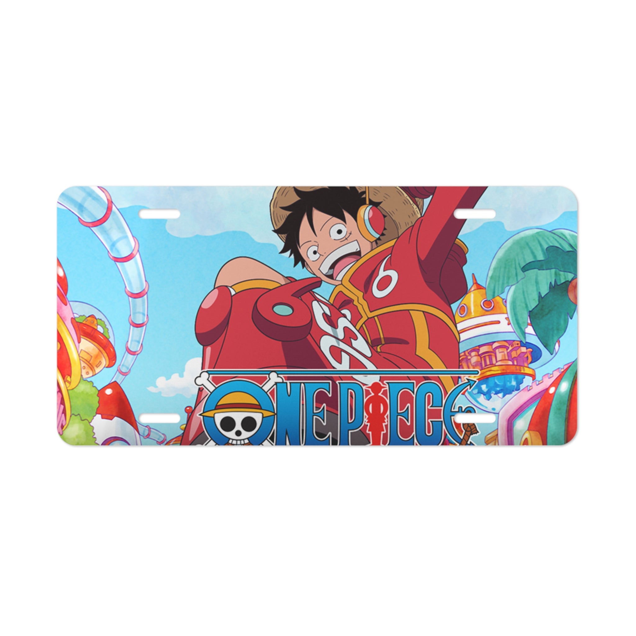 One Piece Luffy Vanity Plate — Anime License Plate Decor