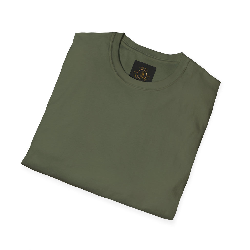 Blue Collar T-Shirt — "Blood, Sweat, Profanity" Skull Workwear Tee