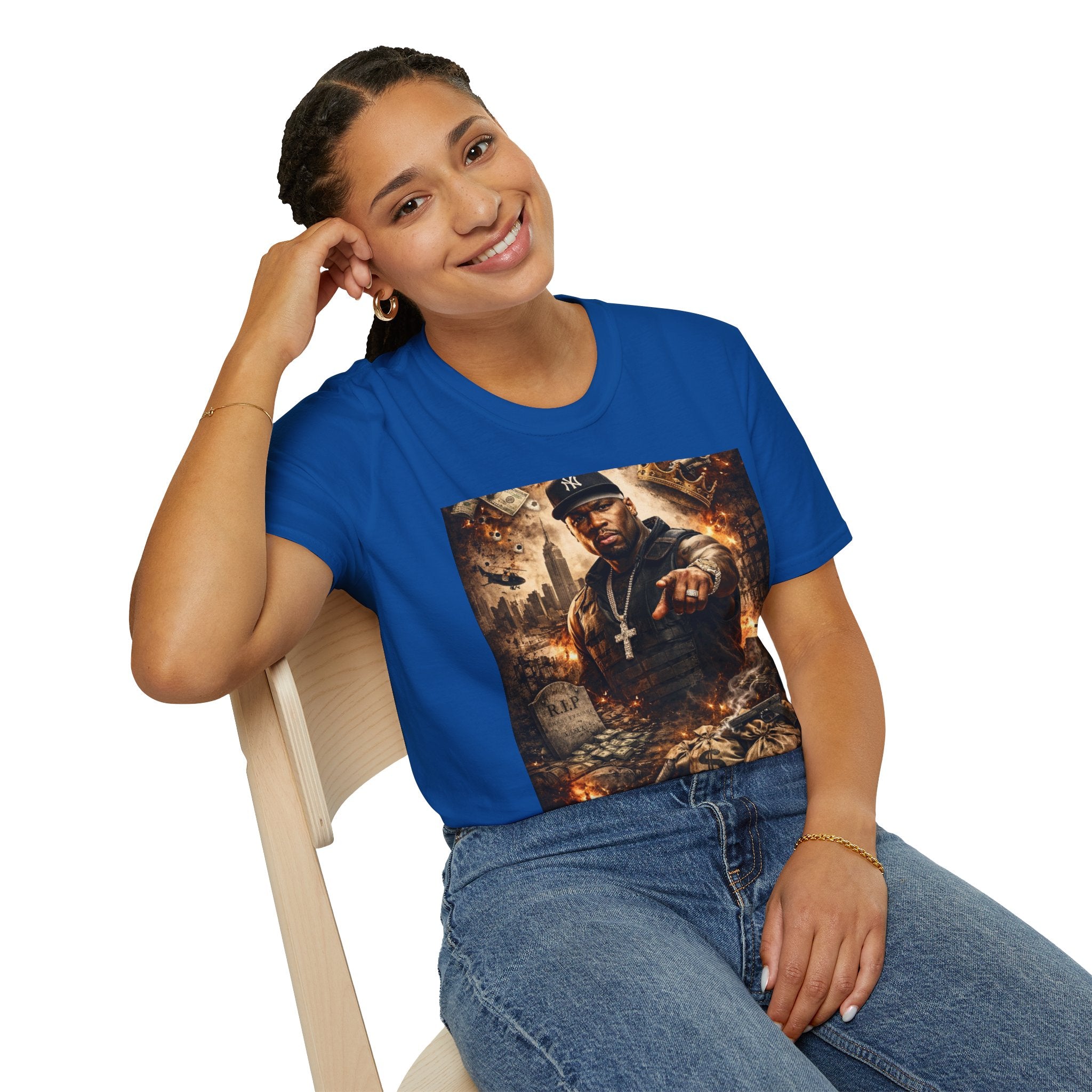 Hip-Hop Tribute T-Shirt — Gritty Urban Portrait Graphic
