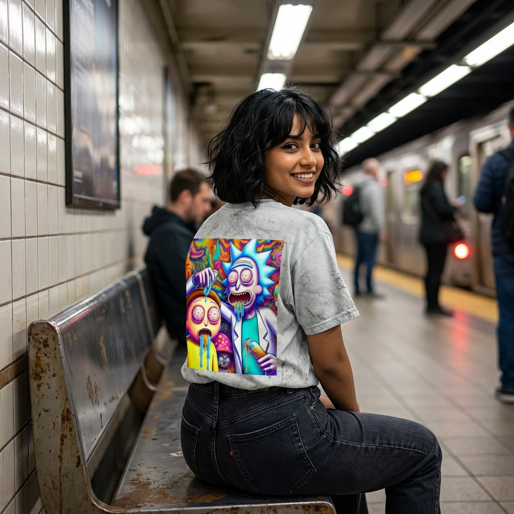 Psychedelic Rick & Morty Tee — Retro Trippy Graphic T-Shirt