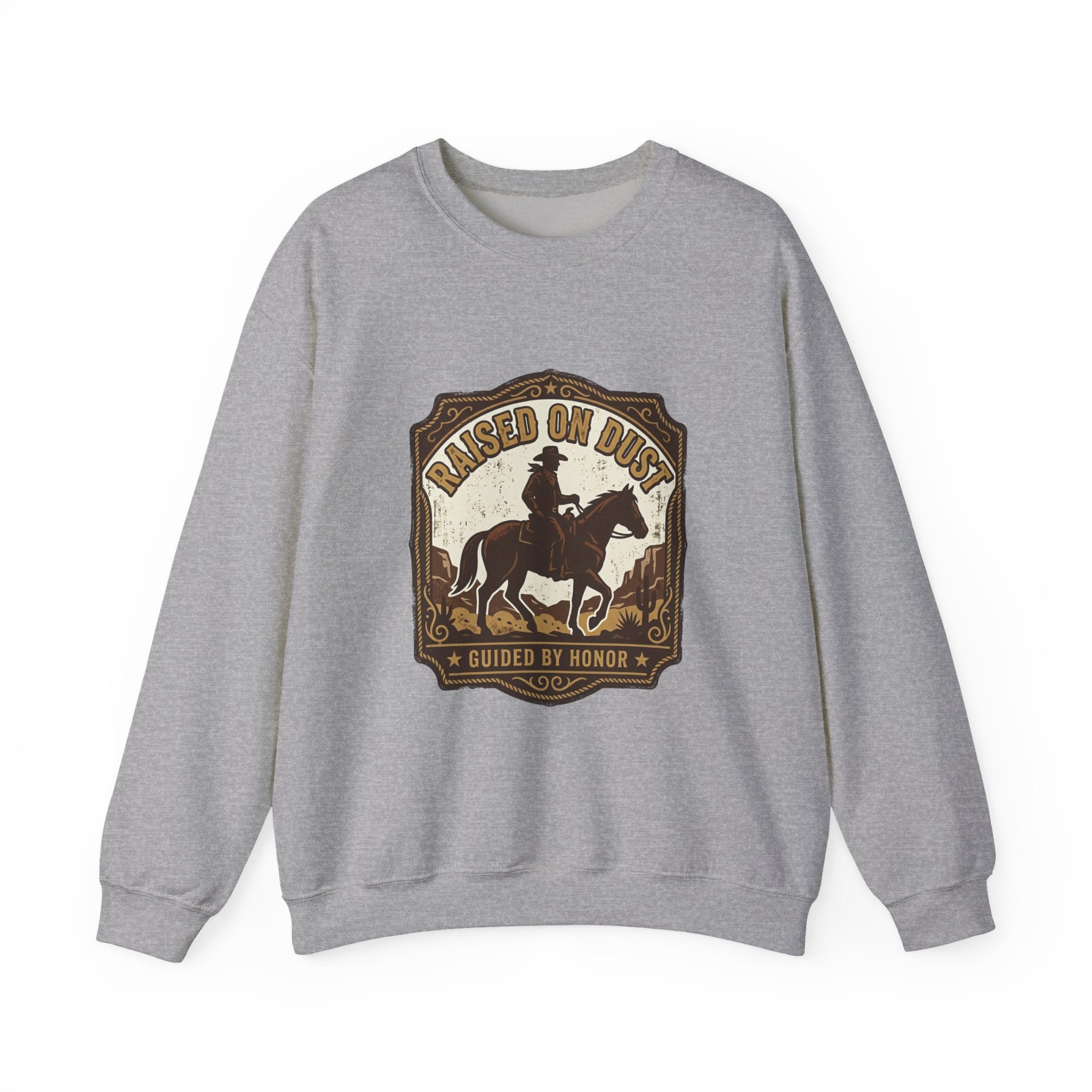 Raised on Dust Crewneck Sweatshirt | Western Americana Vintage rodeo, frontier