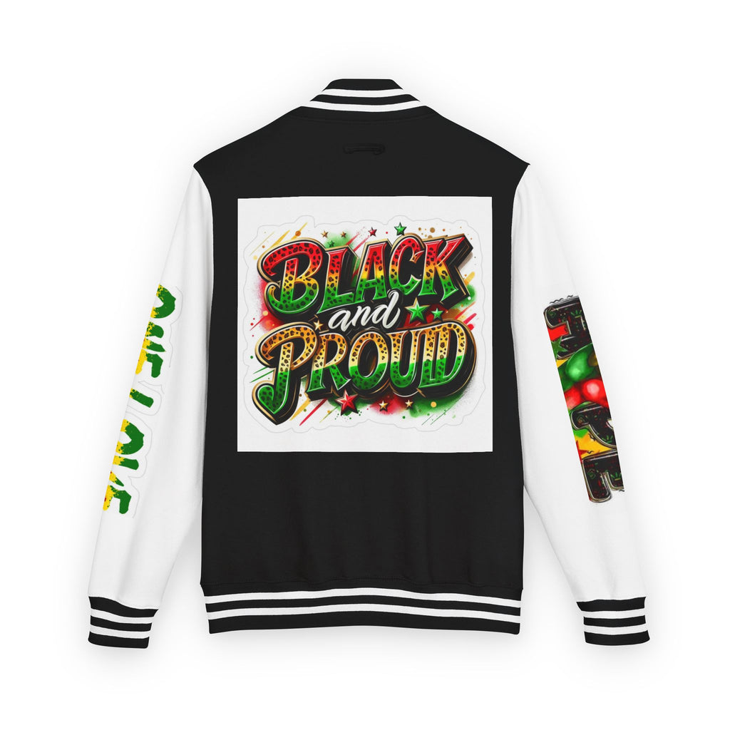 Black and Proud Letterman Jacket - 'One Love' Rasta Varsity Jacket