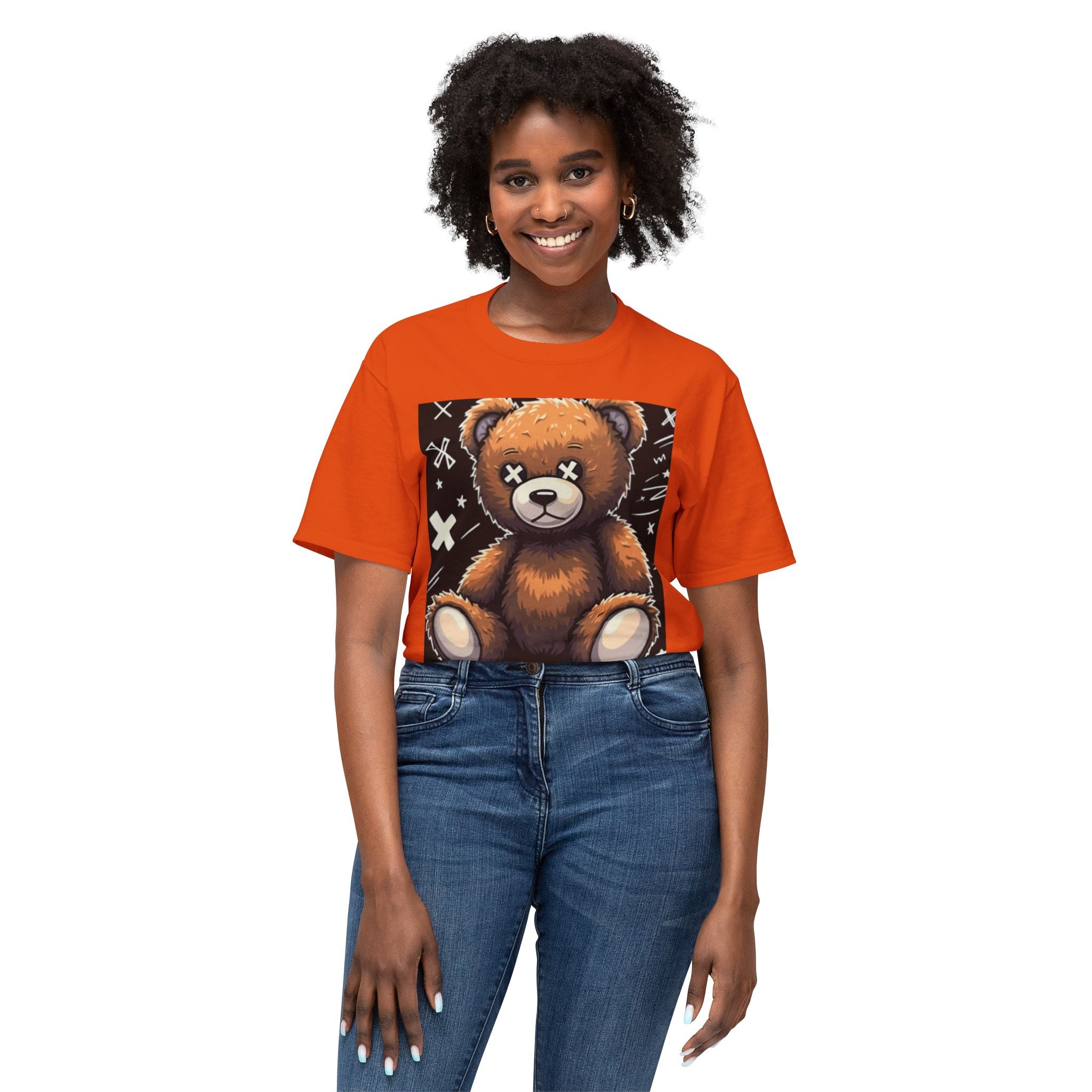 T-Shirt — Vintage Injured Teddy Bear "I Never Look Back, I Have Back Pain" Graphic
