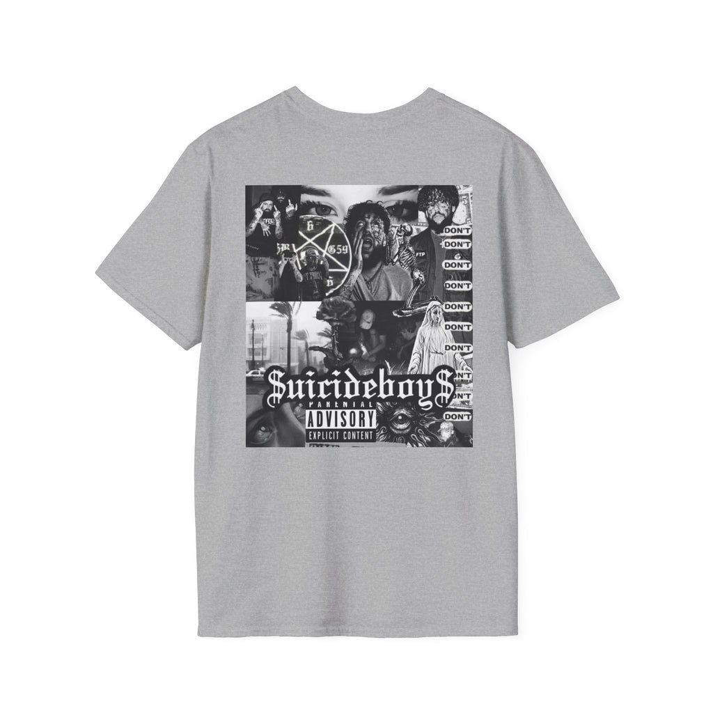 Suicideboys Graphic T-Shirt — Black & White Rap Crew Photo Tee