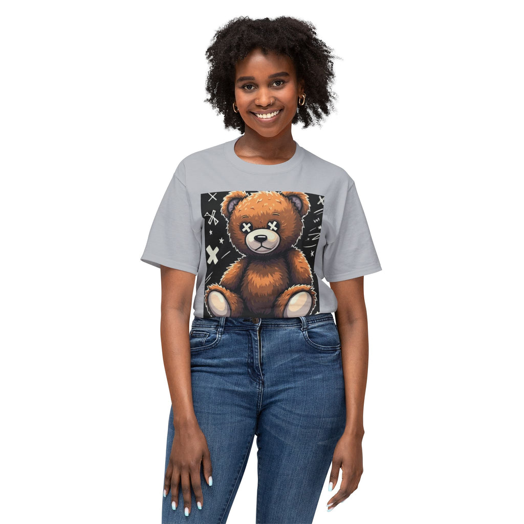 T-Shirt — Vintage Injured Teddy Bear "I Never Look Back, I Have Back Pain" Graphic