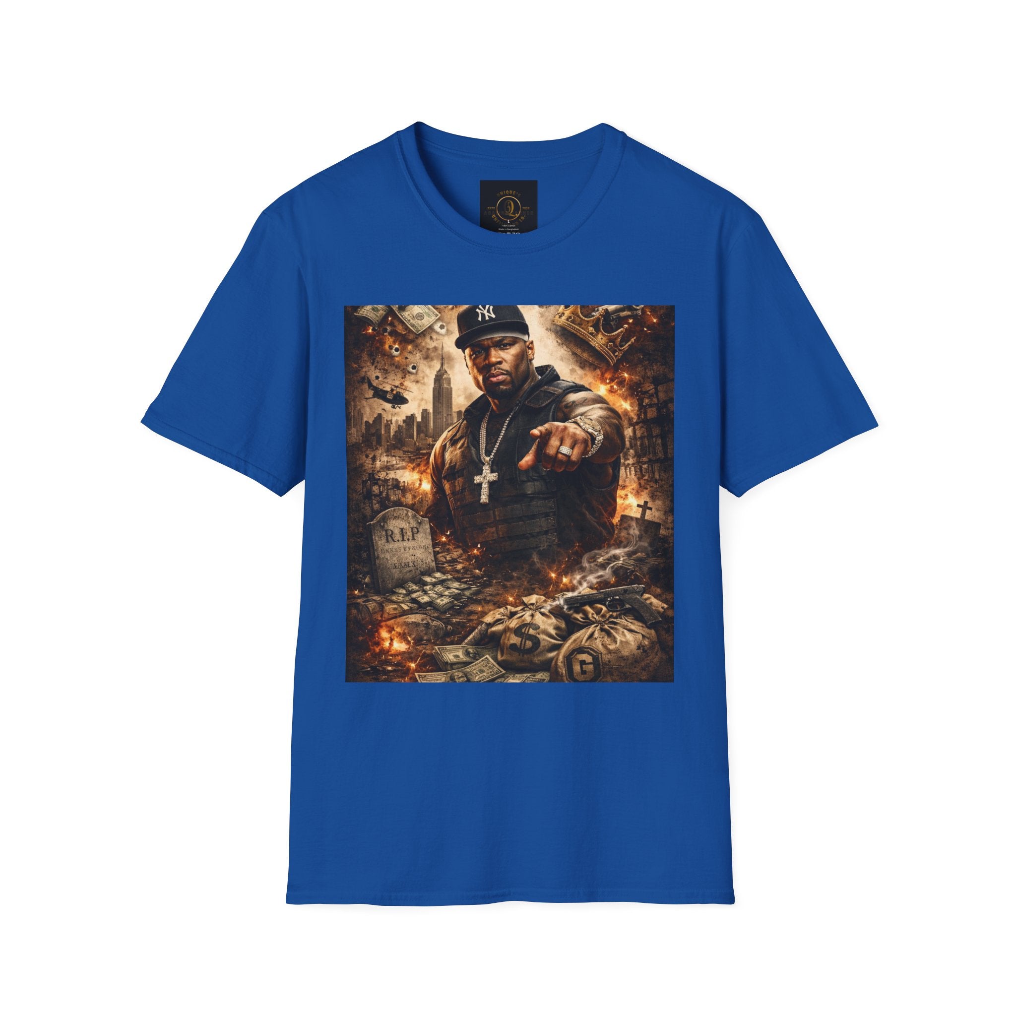 Hip-Hop Tribute T-Shirt — Gritty Urban Portrait Graphic