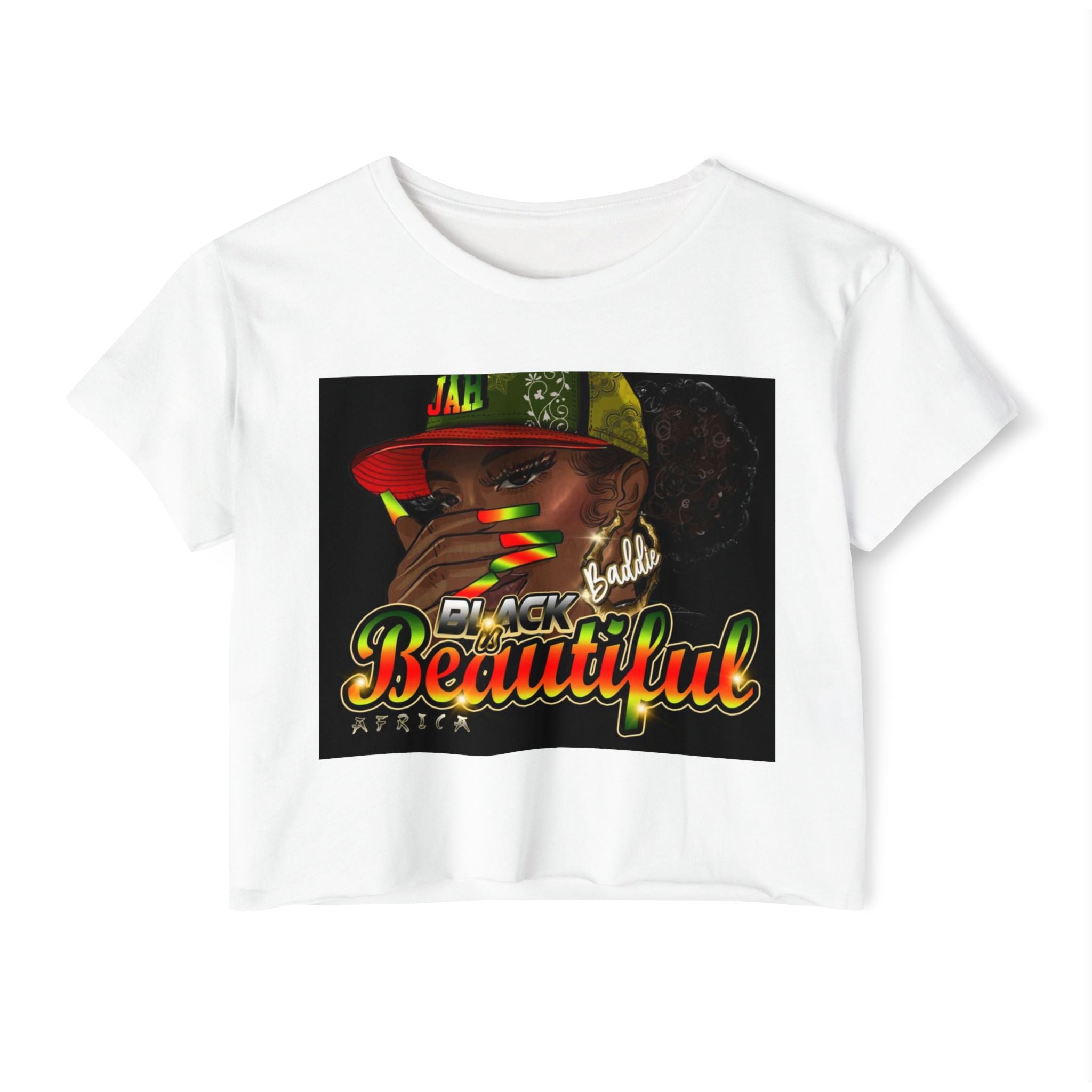 Black Beautiful Crop Top — "Black History Always" Festival Tee