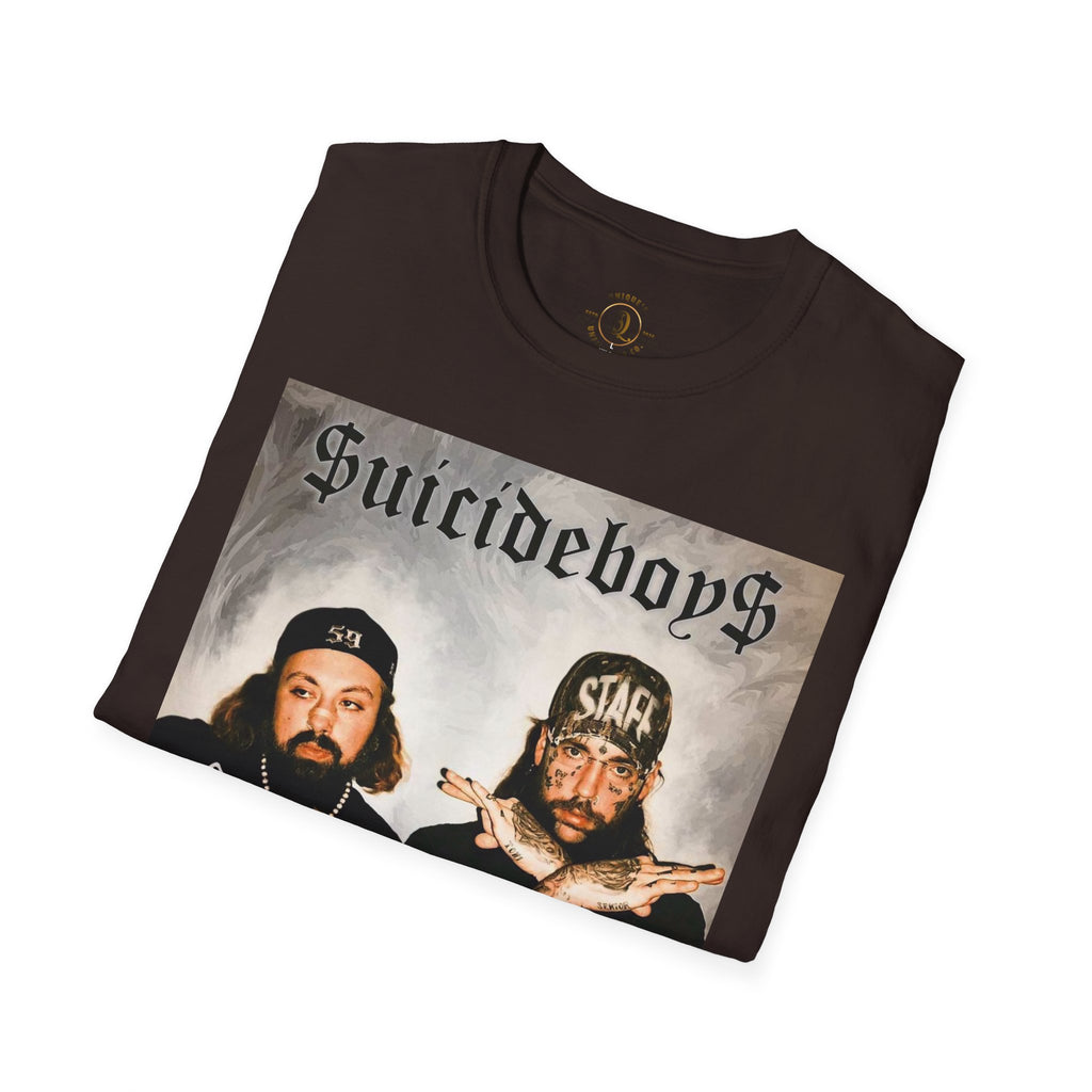 Suicideboys Graphic T-Shirt — Black & White Rap Crew Photo Tee