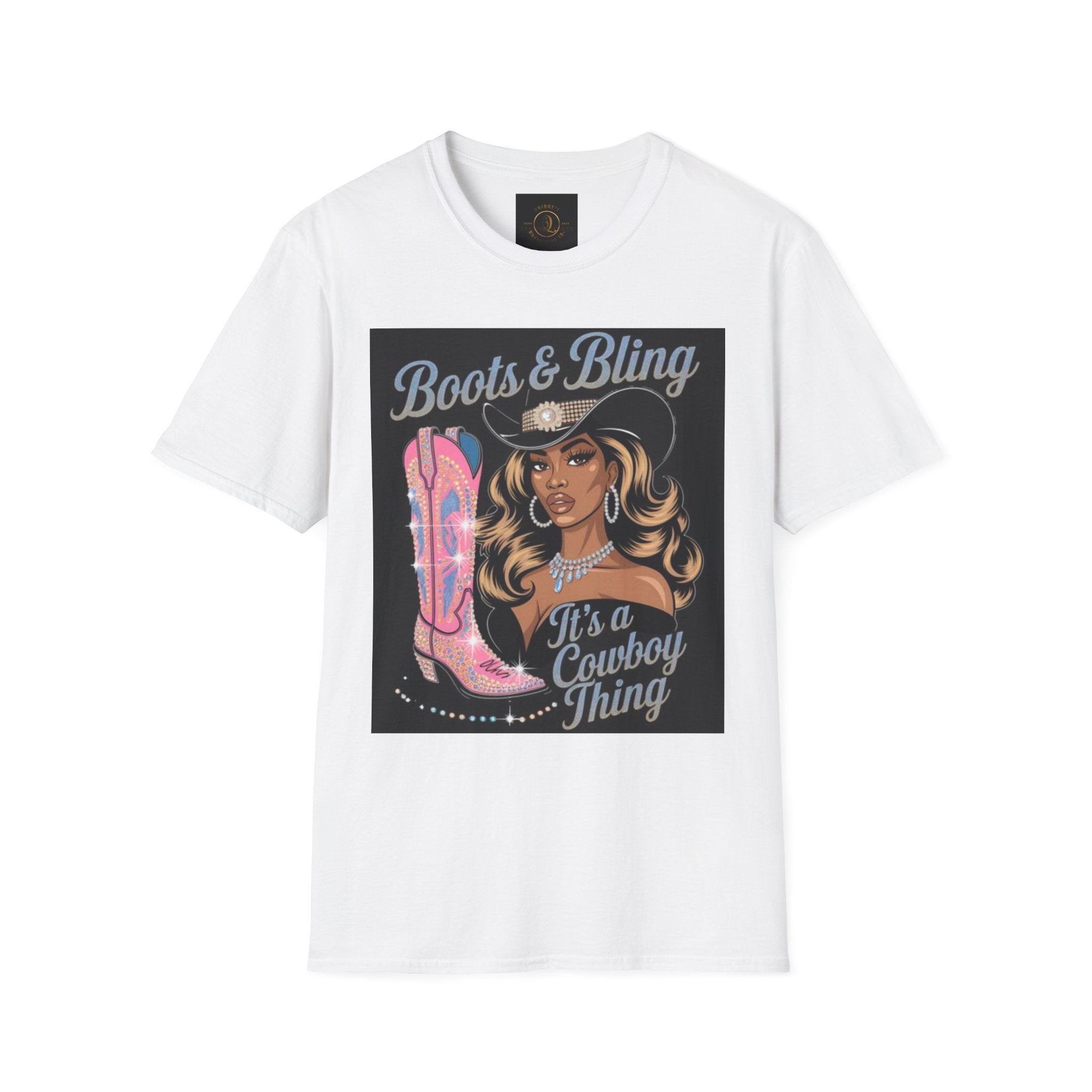 Cowgirl Graphic T-Shirt — "Boots & Bling / It’s a Cowboy Thing" Western Style Tee