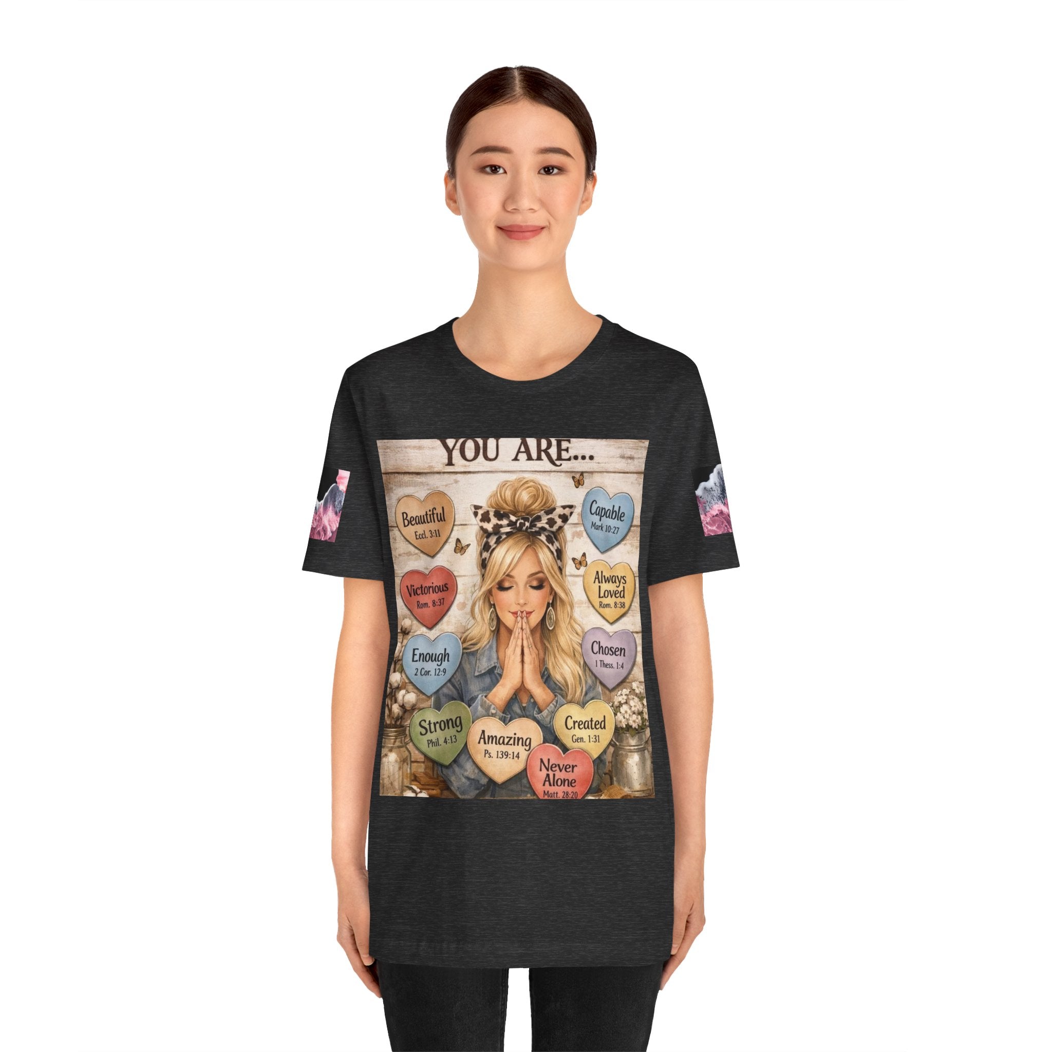 Faith-Based Graphic Tee — "You Are..." Inspirational Scripture Design