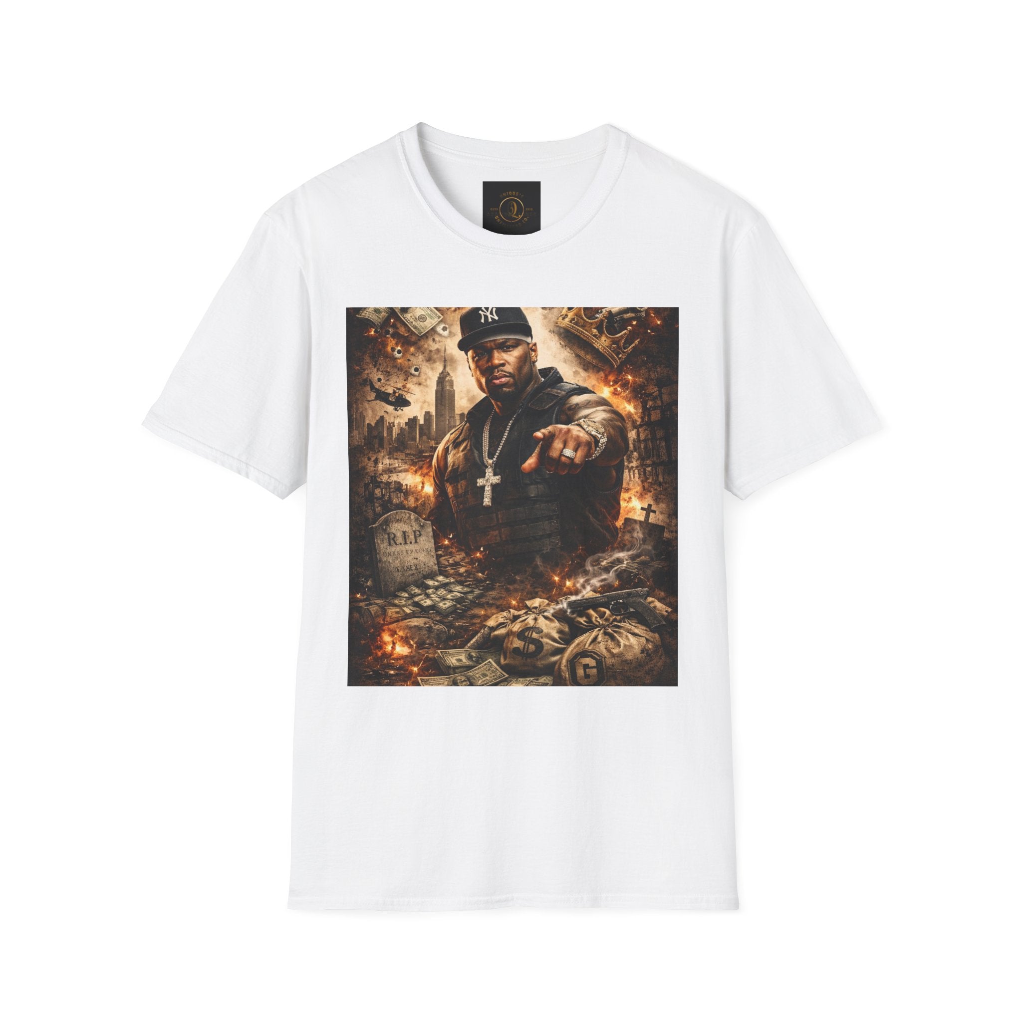 Hip-Hop Tribute T-Shirt — Gritty Urban Portrait Graphic