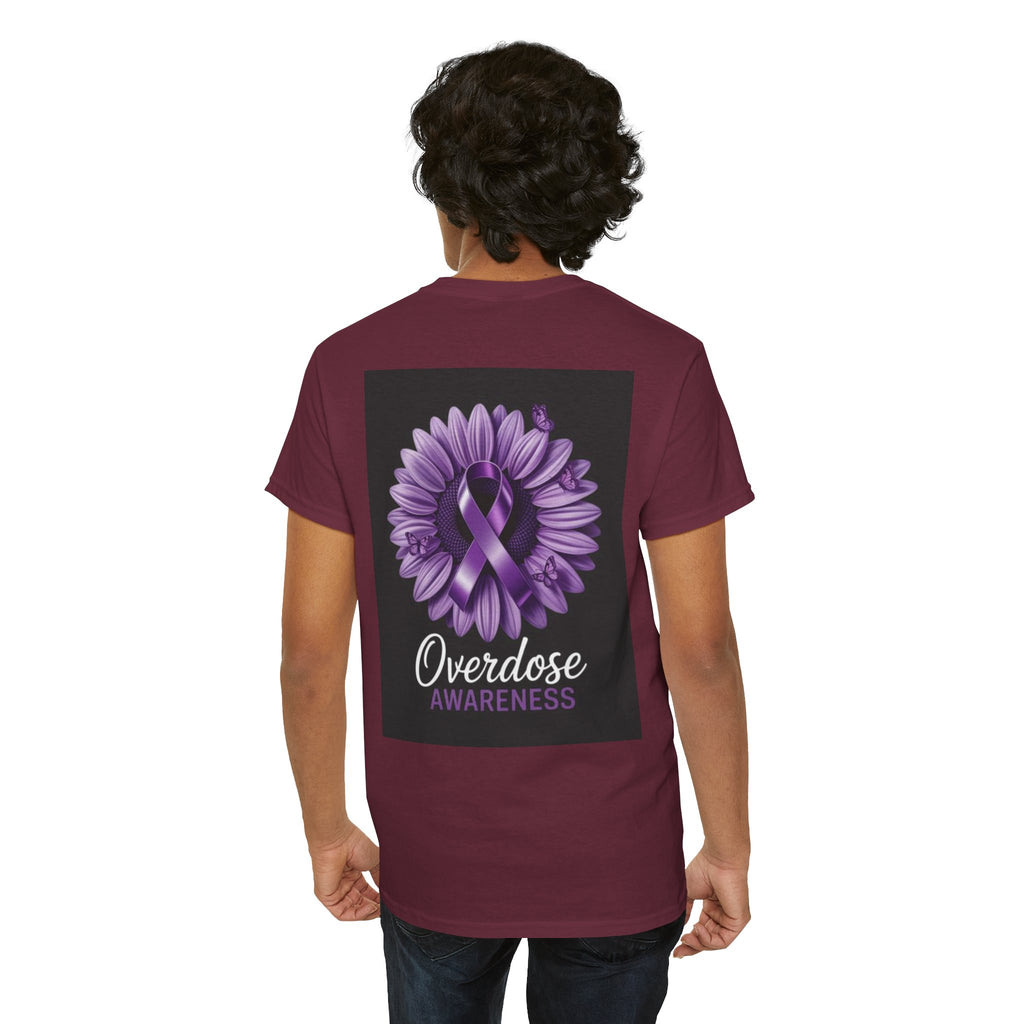 Overdose Awareness T-Shirt — 'We Do Recover' Purple Ribbon Recovery Tee