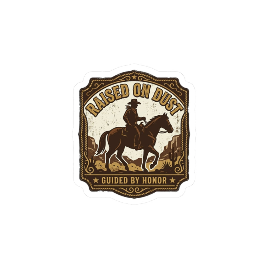 Raised on Dust Sticker | Western cowboy, Americana vintage rodeo
