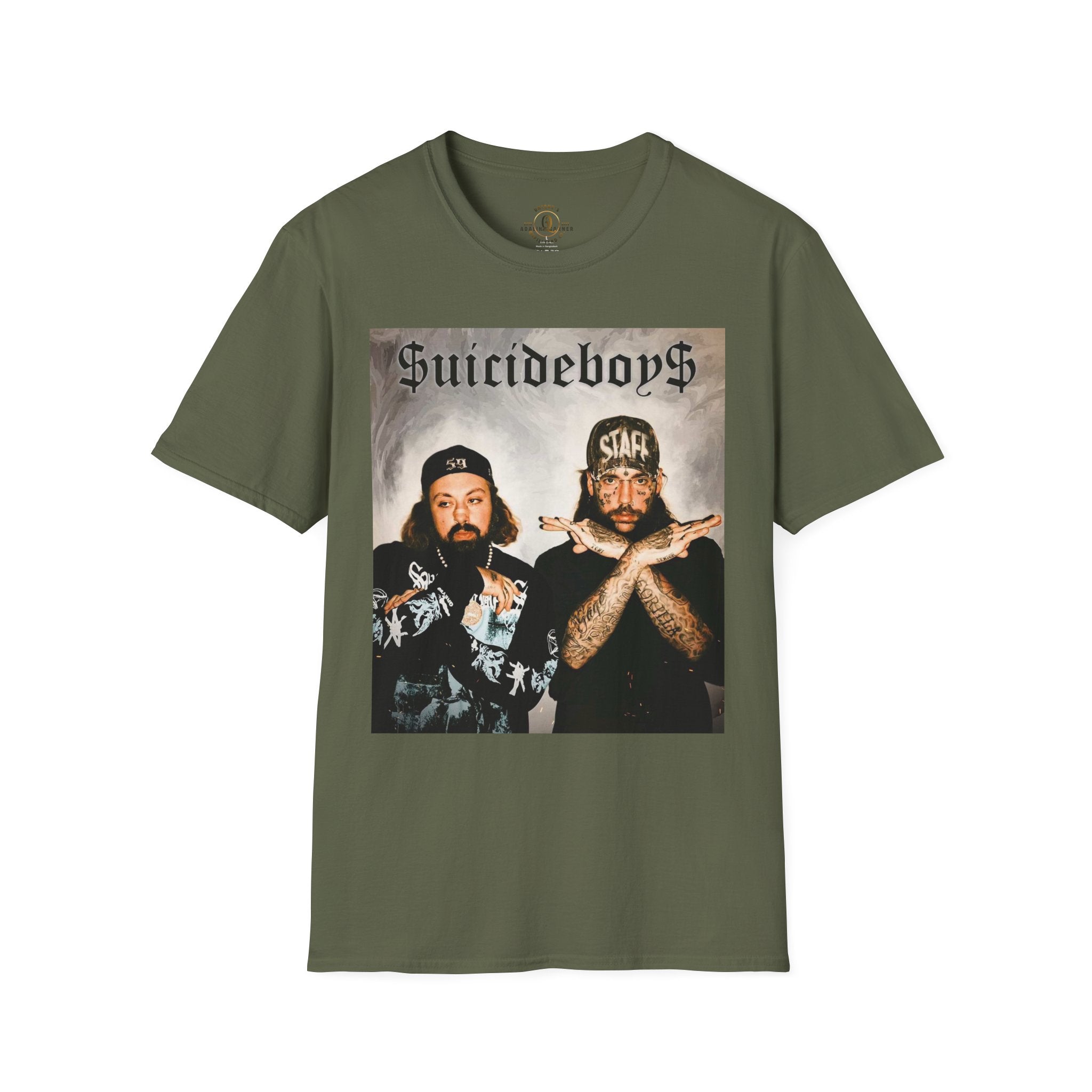Suicideboys Graphic T-Shirt — Black & White Rap Crew Photo Tee