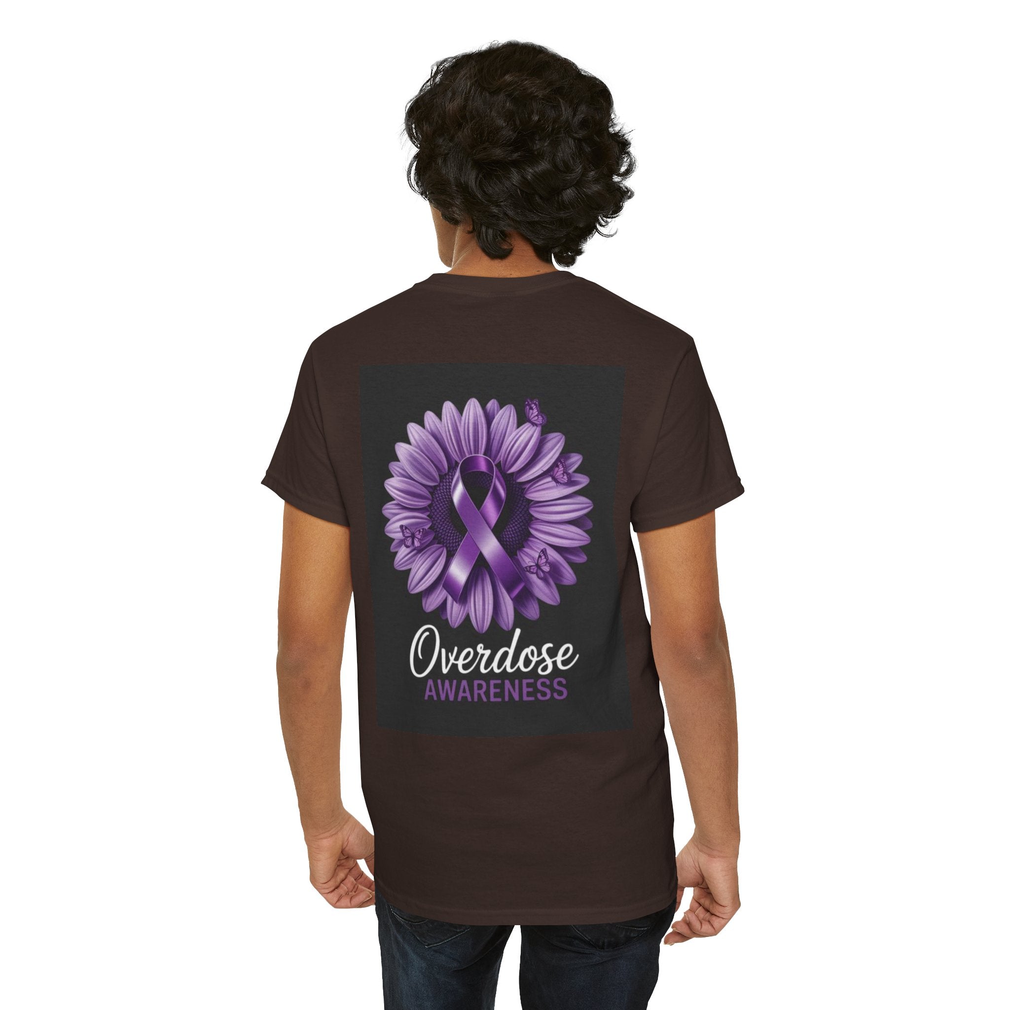 Overdose Awareness T-Shirt — 'We Do Recover' Purple Ribbon Recovery Tee
