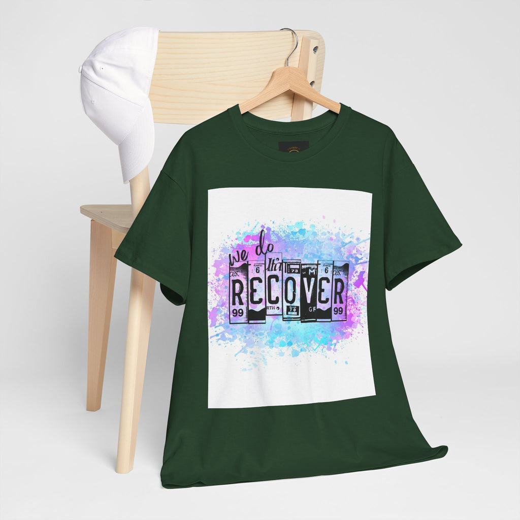 Overdose Awareness T-Shirt — 'We Do Recover' Purple Ribbon Recovery Tee