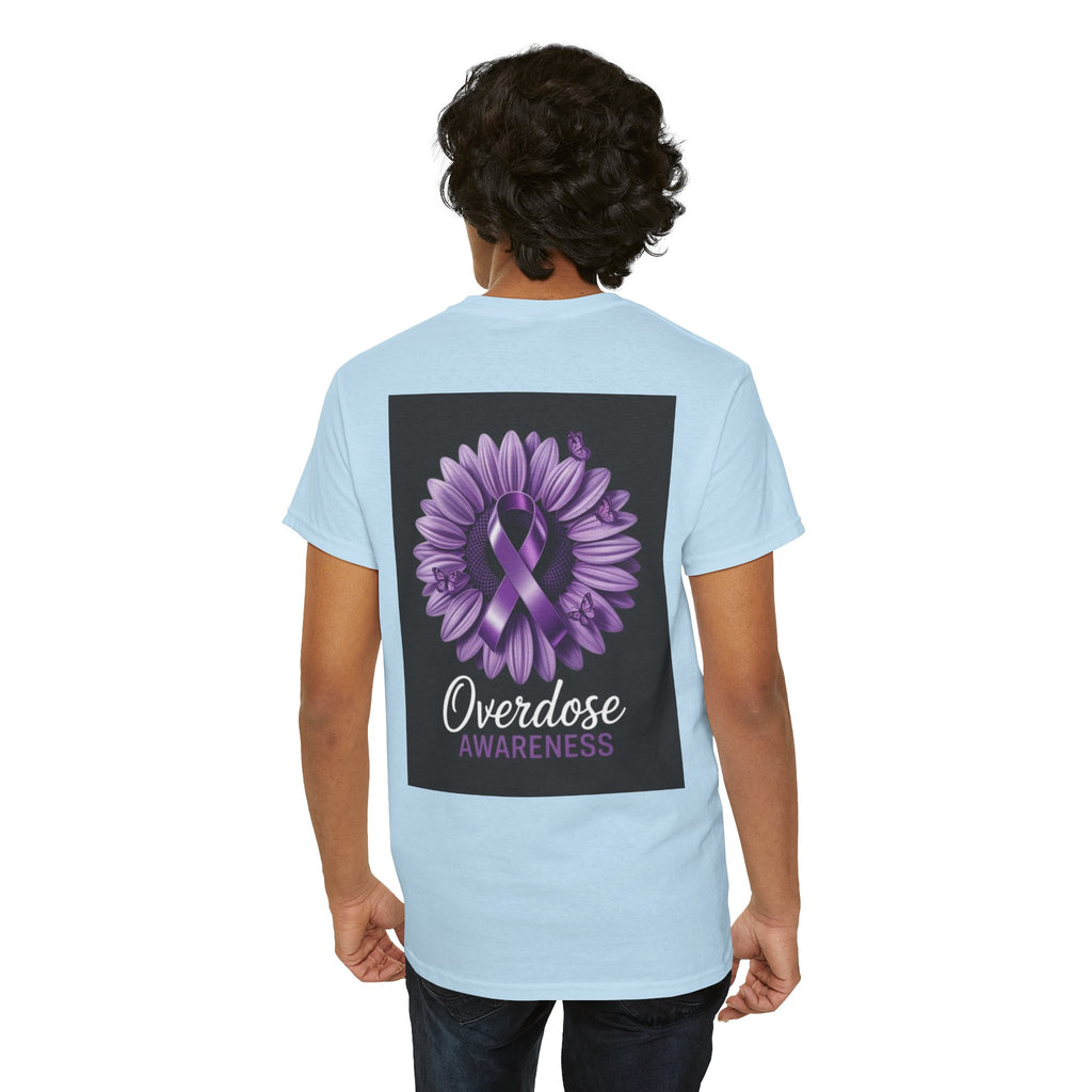 Overdose Awareness T-Shirt — 'We Do Recover' Purple Ribbon Recovery Tee