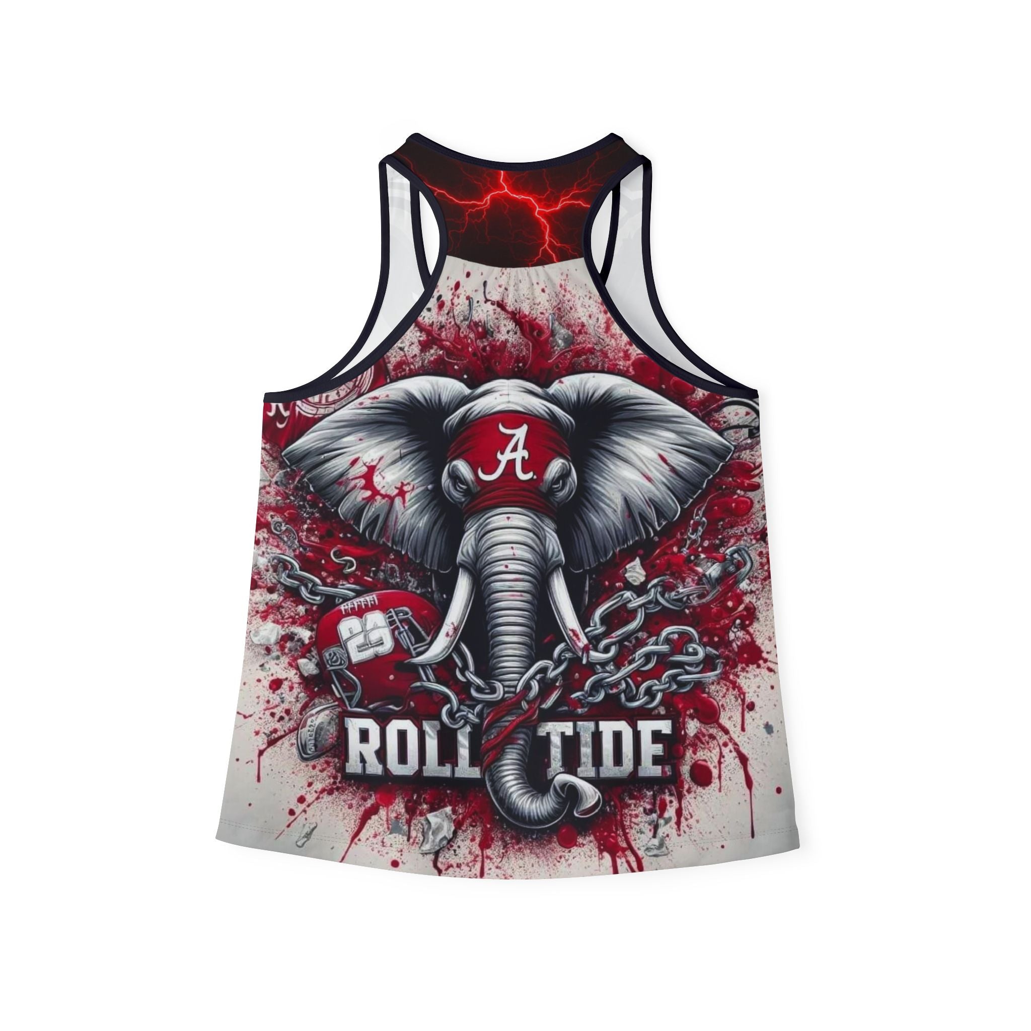 Alabama Roll Tide Elephant Tank Top — Women's Crimson College Football Fan AOP