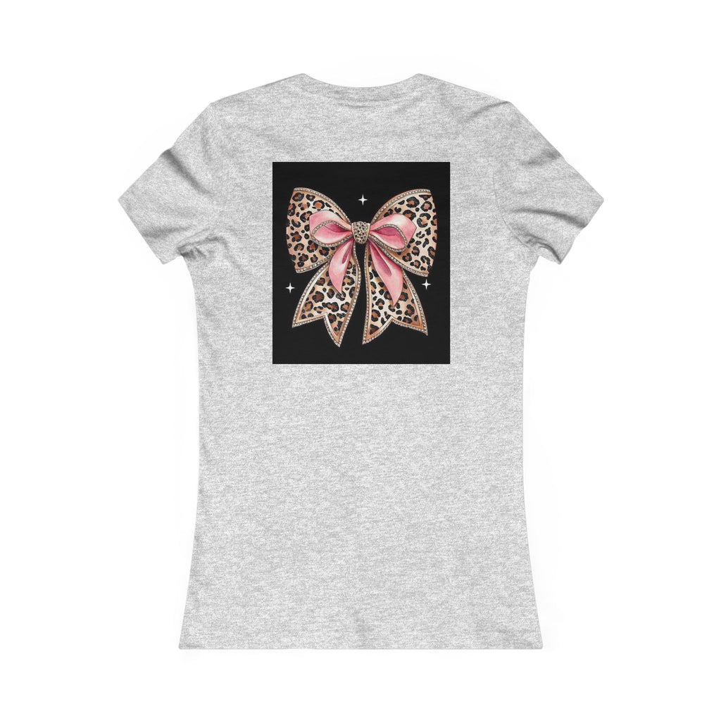 Women's Tee — "Peace Is the New Pretty" Neon Graphic with Leopard Bow