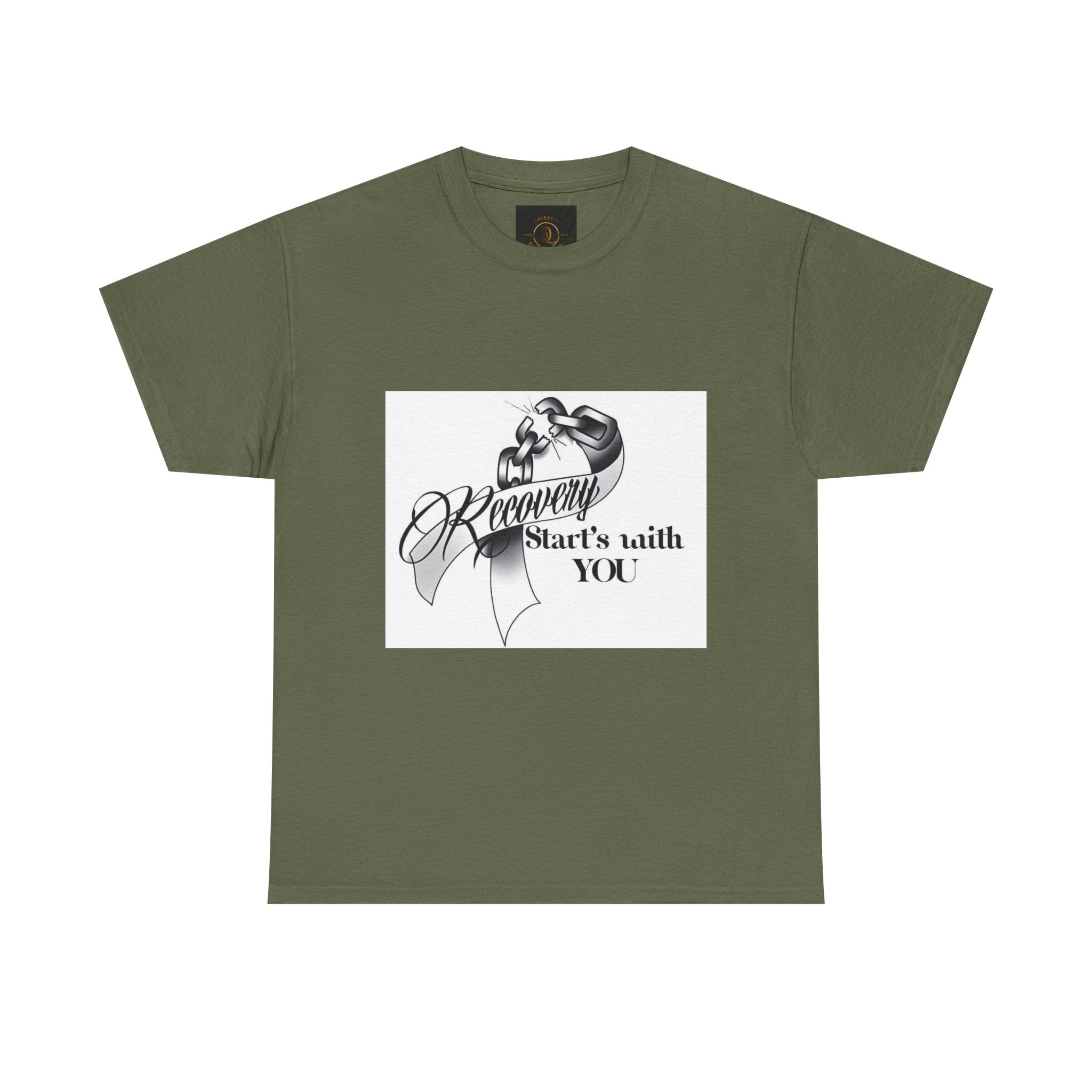 Recovery Starts With You Tee — Rose & Ribbon Awareness T‑Shirt