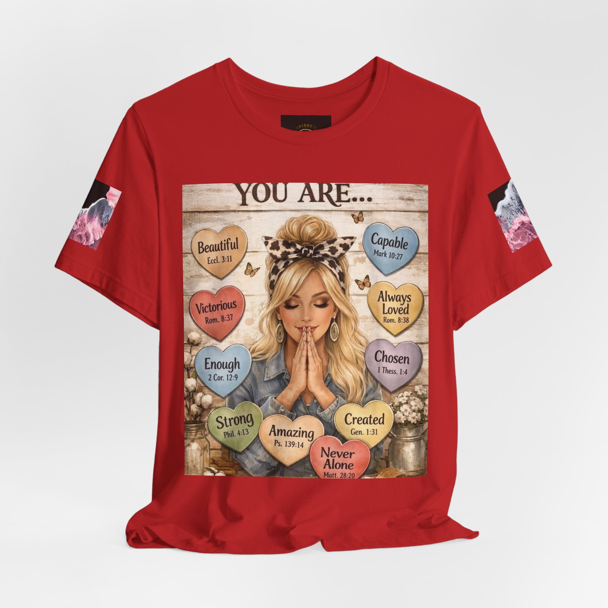 Faith-Based Graphic Tee — "You Are..." Inspirational Scripture Design