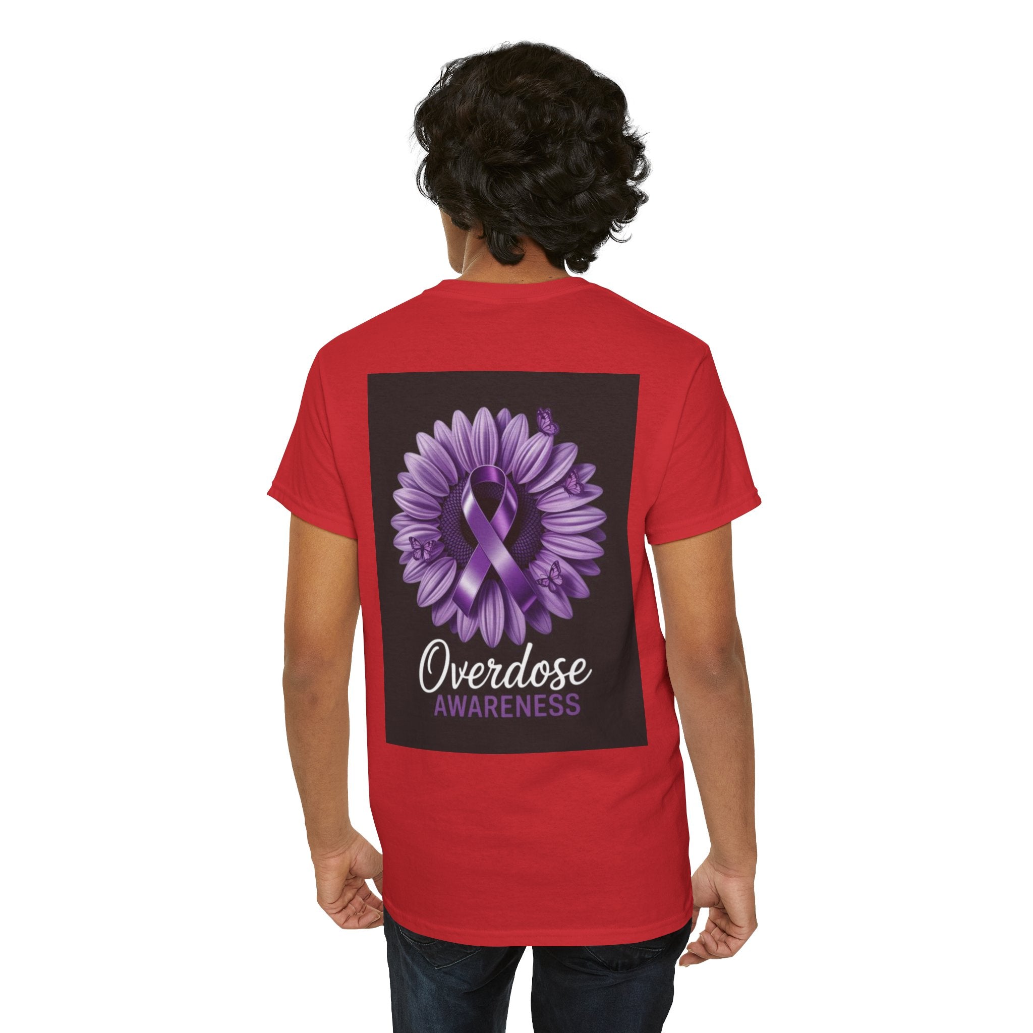 Overdose Awareness T-Shirt — 'We Do Recover' Purple Ribbon Recovery Tee