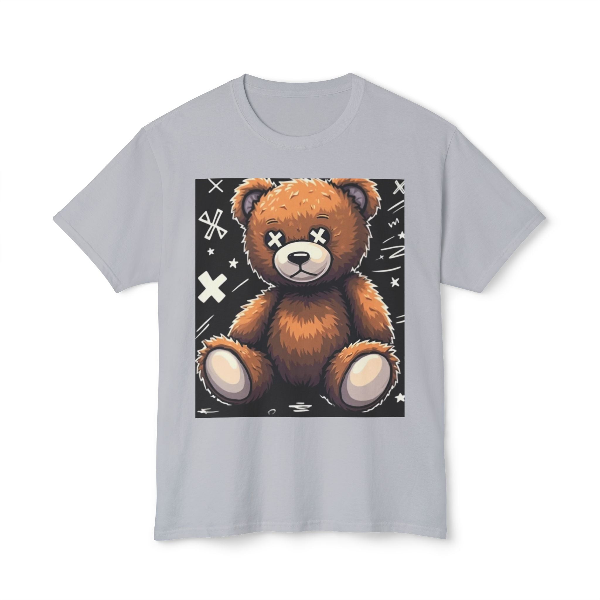 T-Shirt — Vintage Injured Teddy Bear "I Never Look Back, I Have Back Pain" Graphic