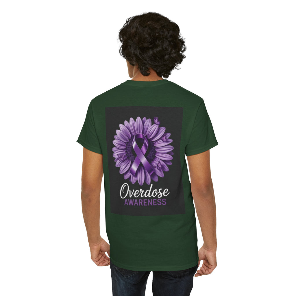 Overdose Awareness T-Shirt — 'We Do Recover' Purple Ribbon Recovery Tee