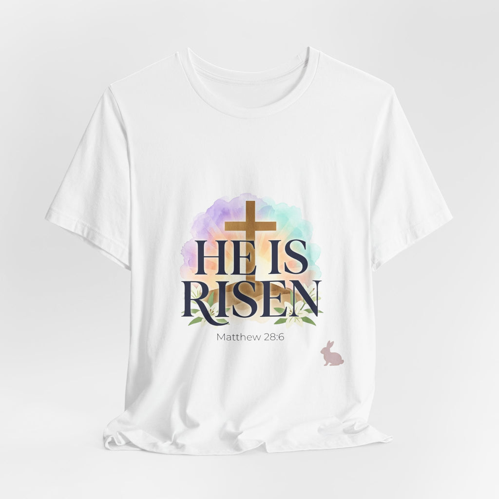 He Is Risen Tee | Easter shirt, Christian apparel, resurrection scripture