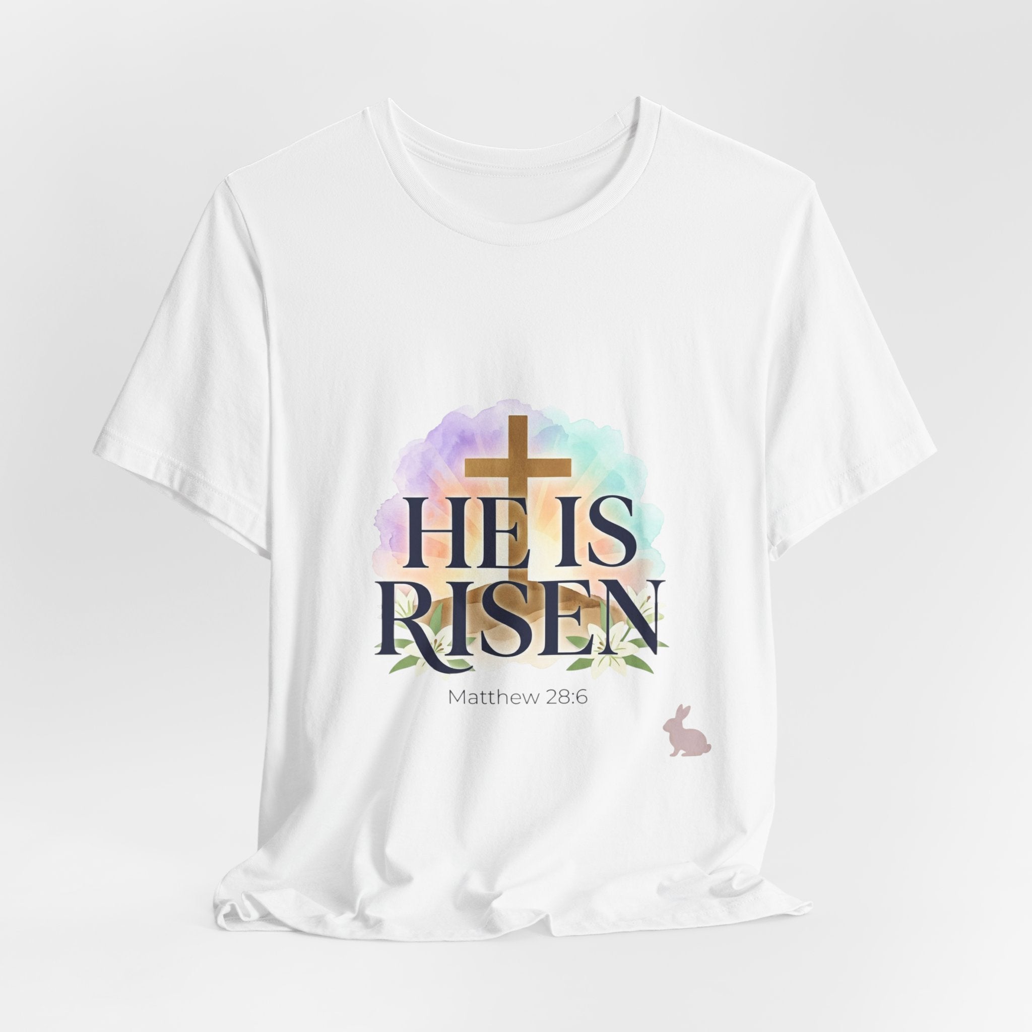 He Is Risen Tee | Easter shirt, Christian apparel, resurrection scripture