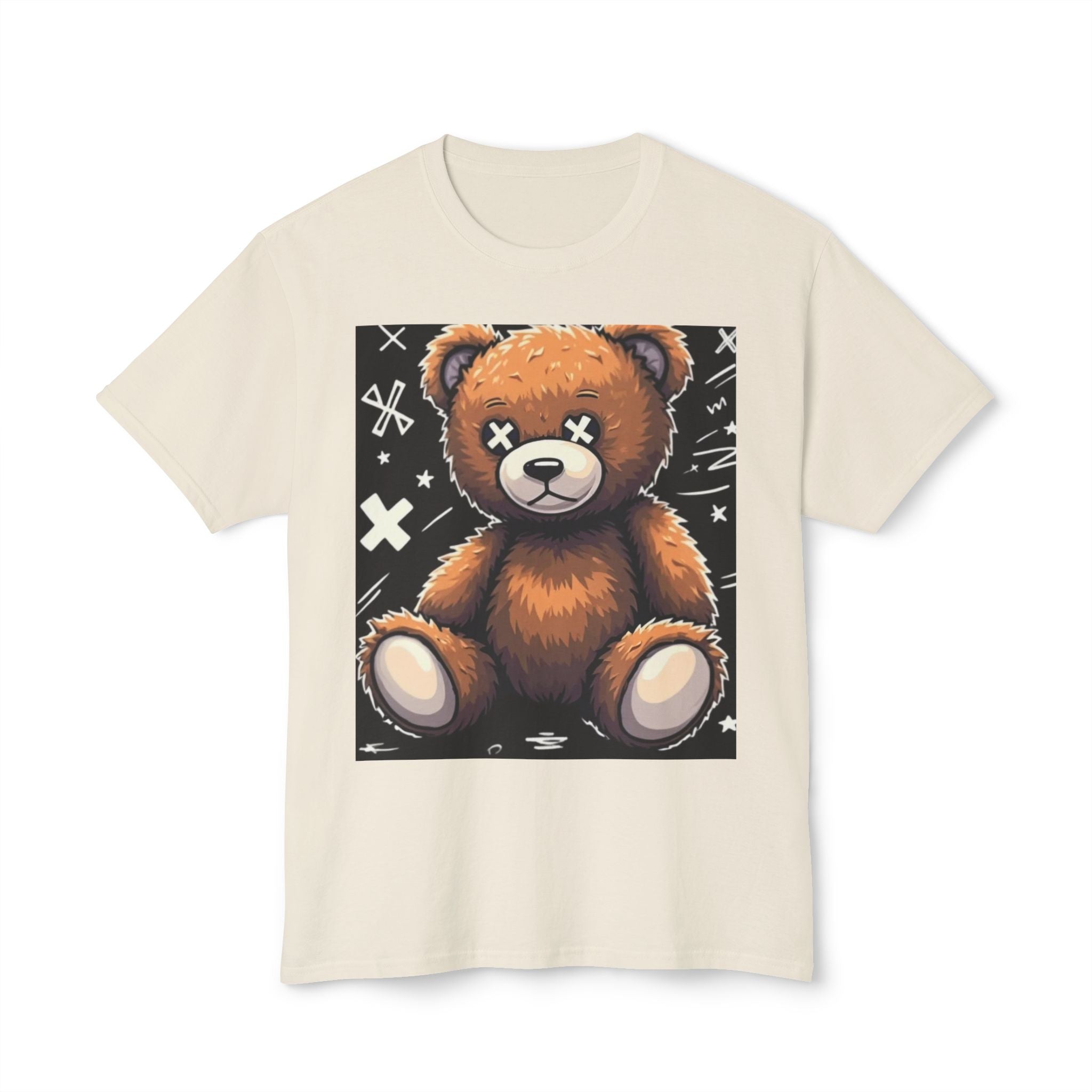 T-Shirt — Vintage Injured Teddy Bear "I Never Look Back, I Have Back Pain" Graphic