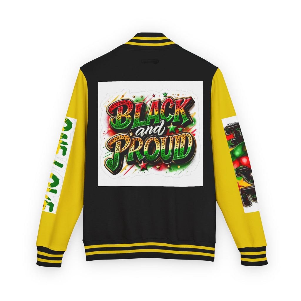 Black and Proud Letterman Jacket - 'One Love' Rasta Varsity Jacket