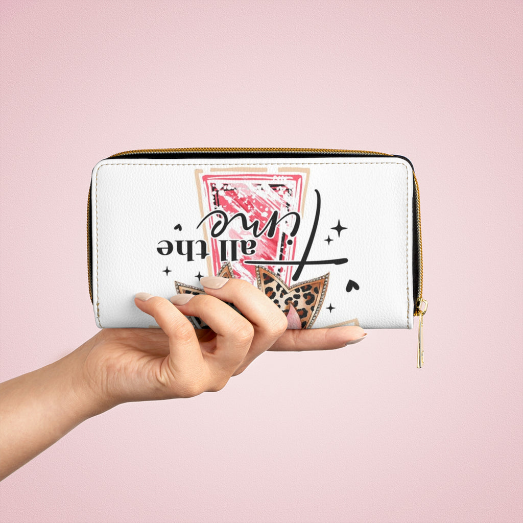 God Is Good Zipper Wallet — Pink Leopard Bow Faith Wallet