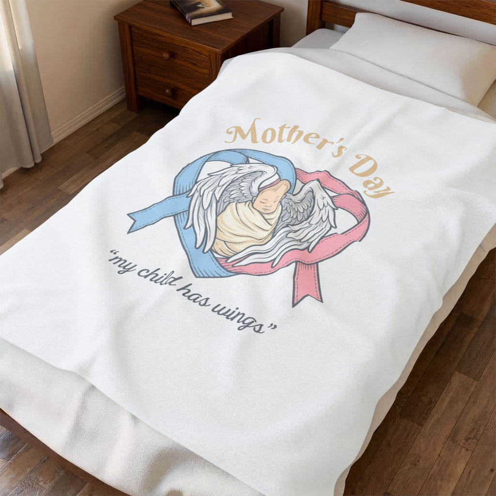 Mother's Day Memorial Blanket | Mother's Day typographic, bereavement mom blanket