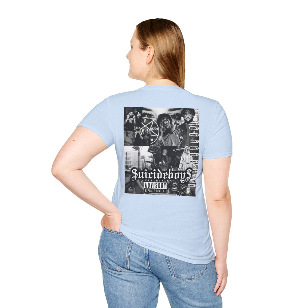 Suicideboys Graphic T-Shirt — Black & White Rap Crew Photo Tee