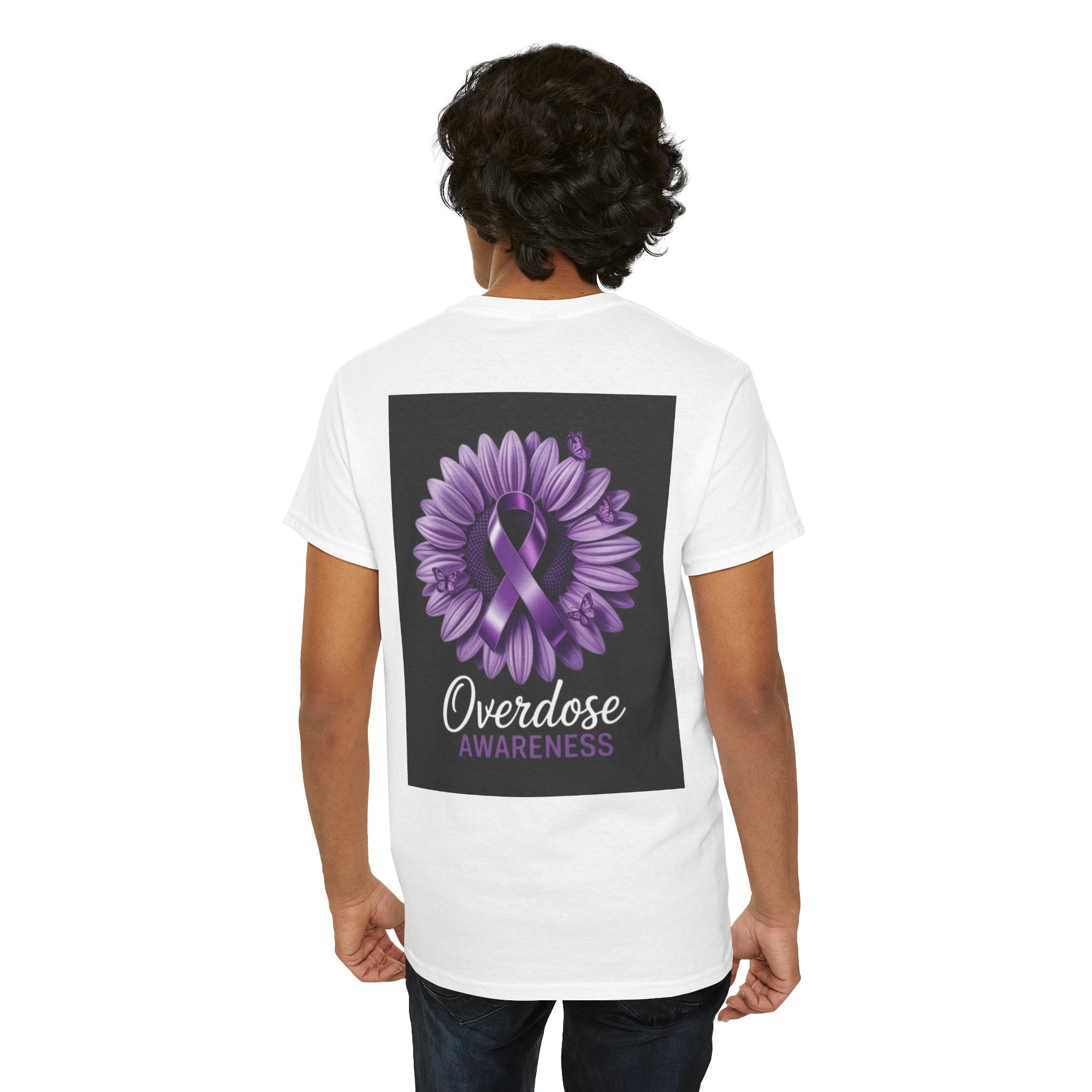 Overdose Awareness T-Shirt — 'We Do Recover' Purple Ribbon Recovery Tee