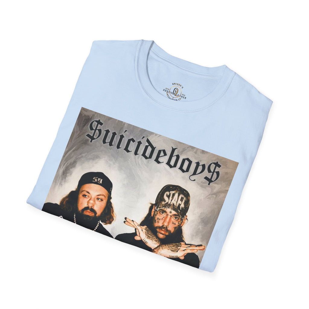 Suicideboys Graphic T-Shirt — Black & White Rap Crew Photo Tee