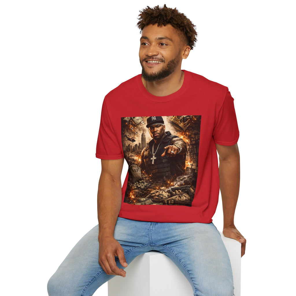 Hip-Hop Tribute T-Shirt — Gritty Urban Portrait Graphic