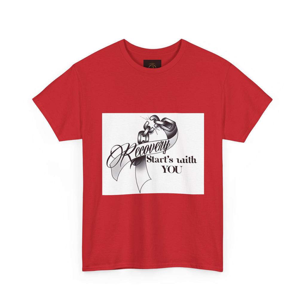 Recovery Starts With You Tee — Rose & Ribbon Awareness T‑Shirt