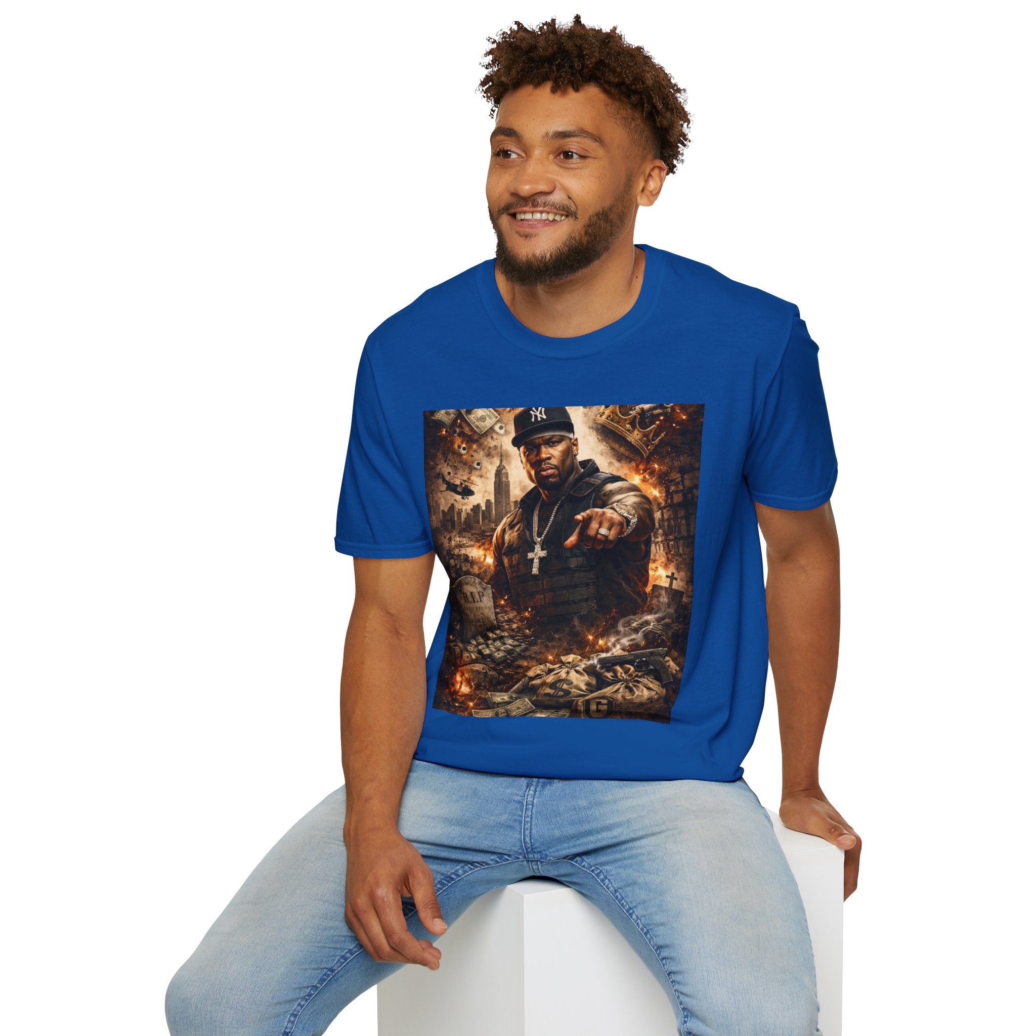 Hip-Hop Tribute T-Shirt — Gritty Urban Portrait Graphic