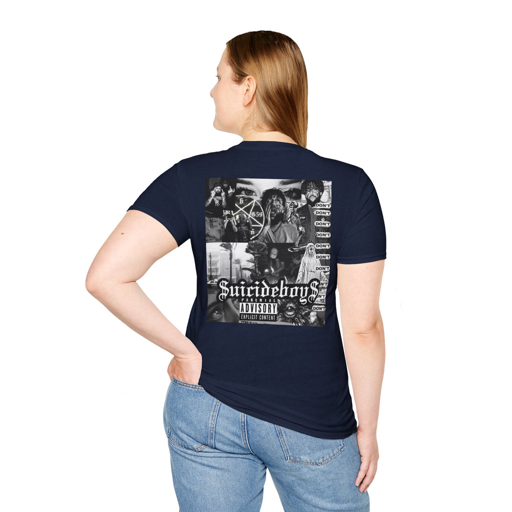 Suicideboys Graphic T-Shirt — Black & White Rap Crew Photo Tee