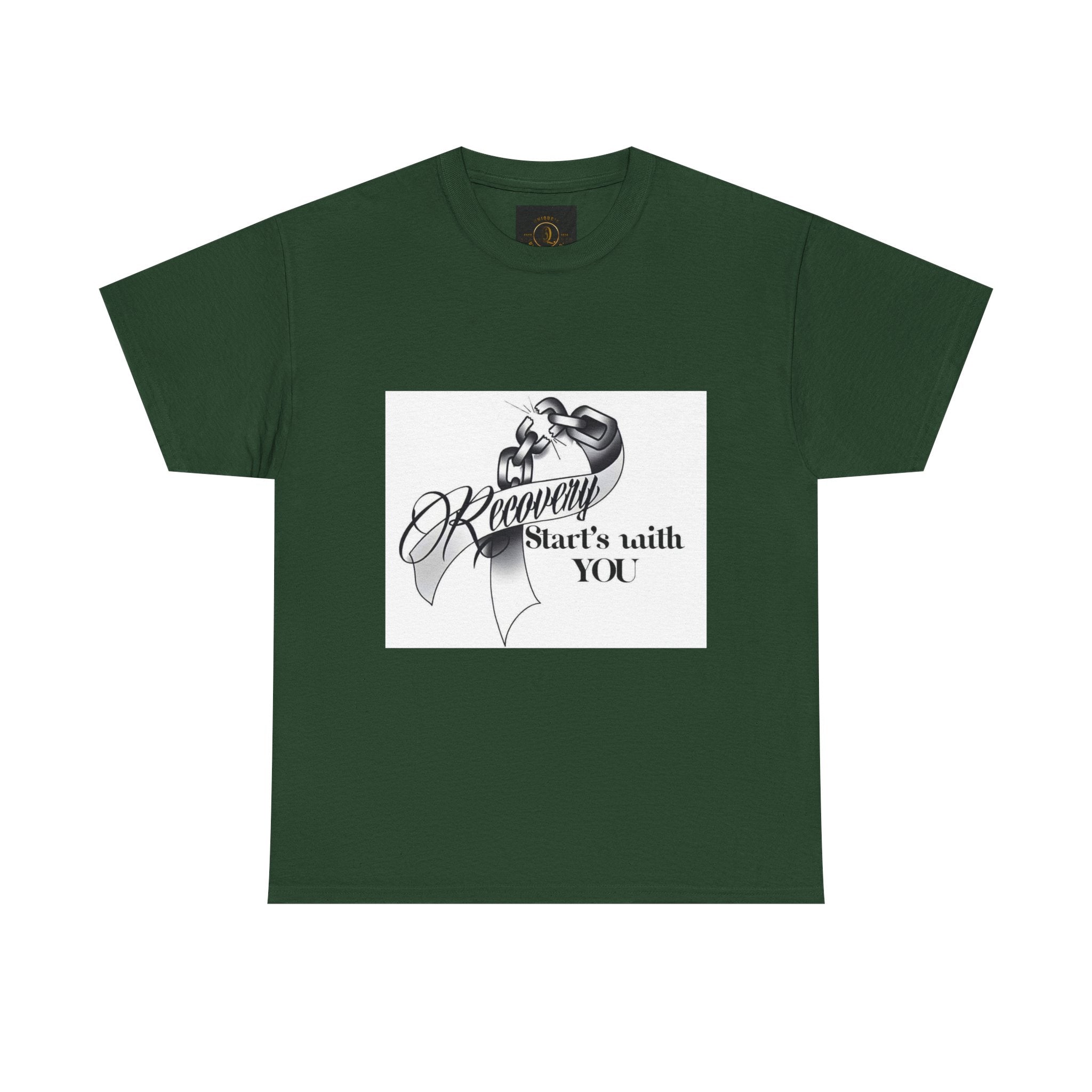 Recovery Starts With You Tee — Rose & Ribbon Awareness T‑Shirt