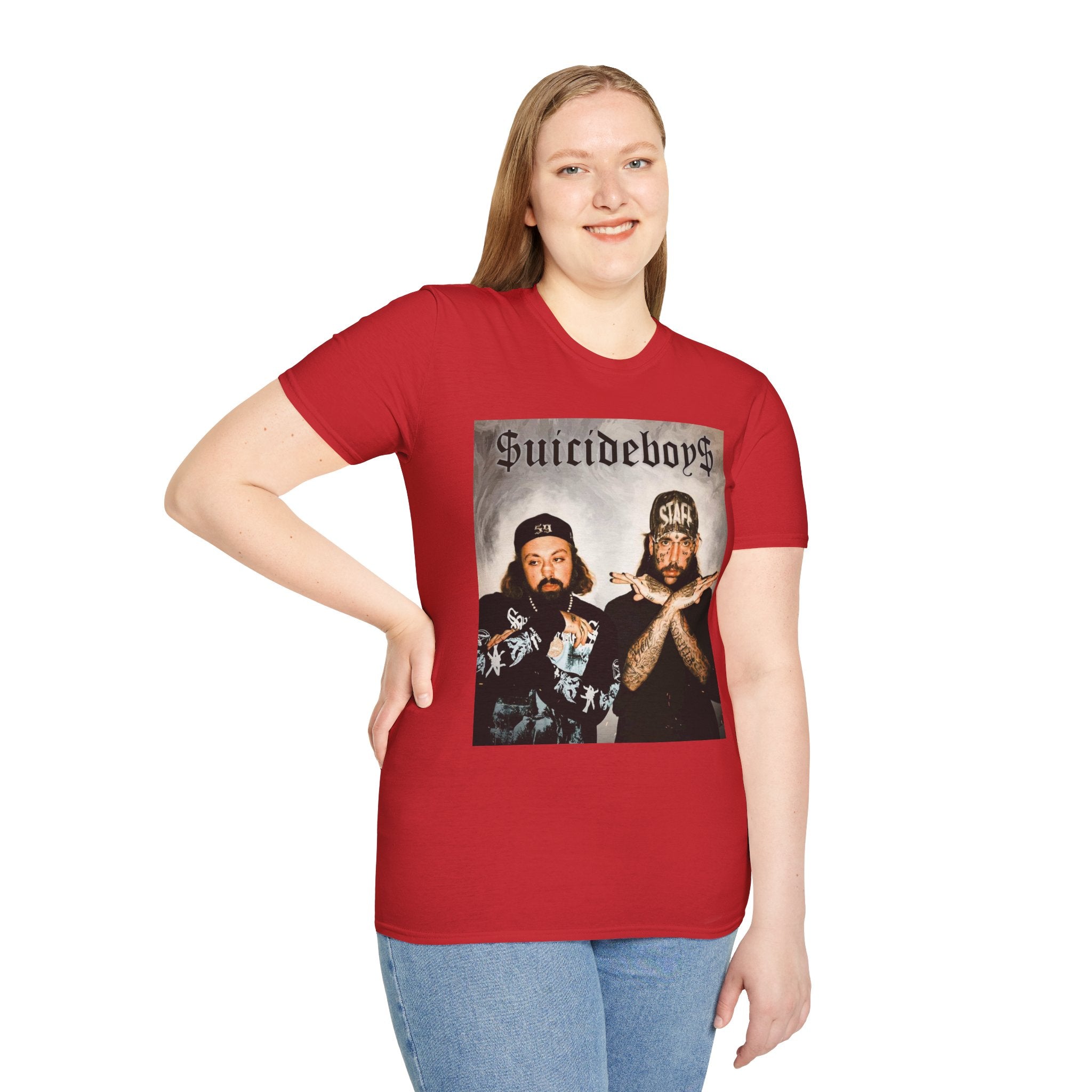Suicideboys Graphic T-Shirt — Black & White Rap Crew Photo Tee