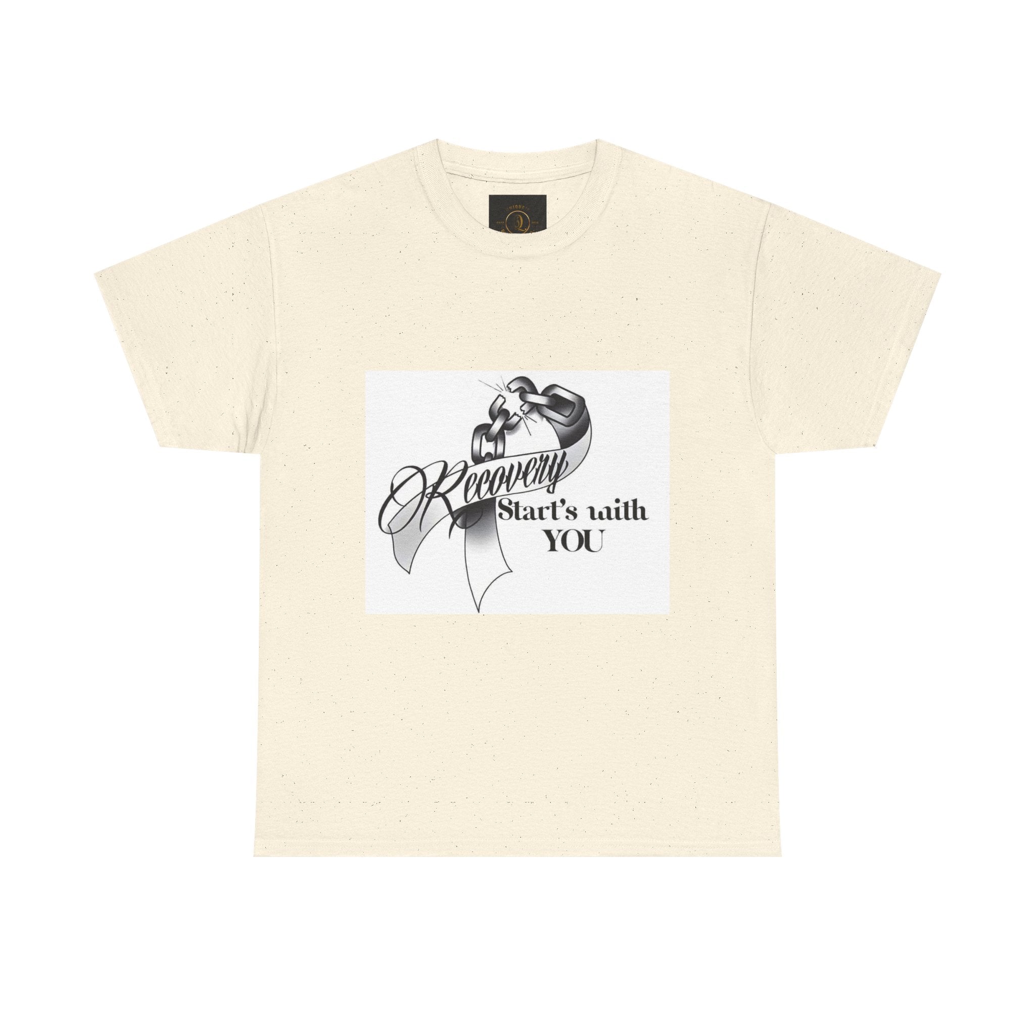 Recovery Starts With You Tee — Rose & Ribbon Awareness T‑Shirt