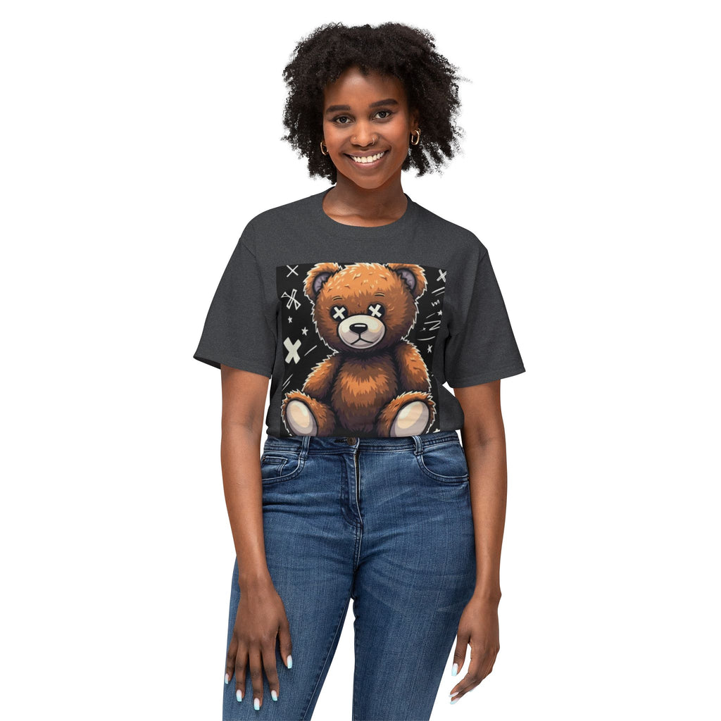 T-Shirt — Vintage Injured Teddy Bear "I Never Look Back, I Have Back Pain" Graphic